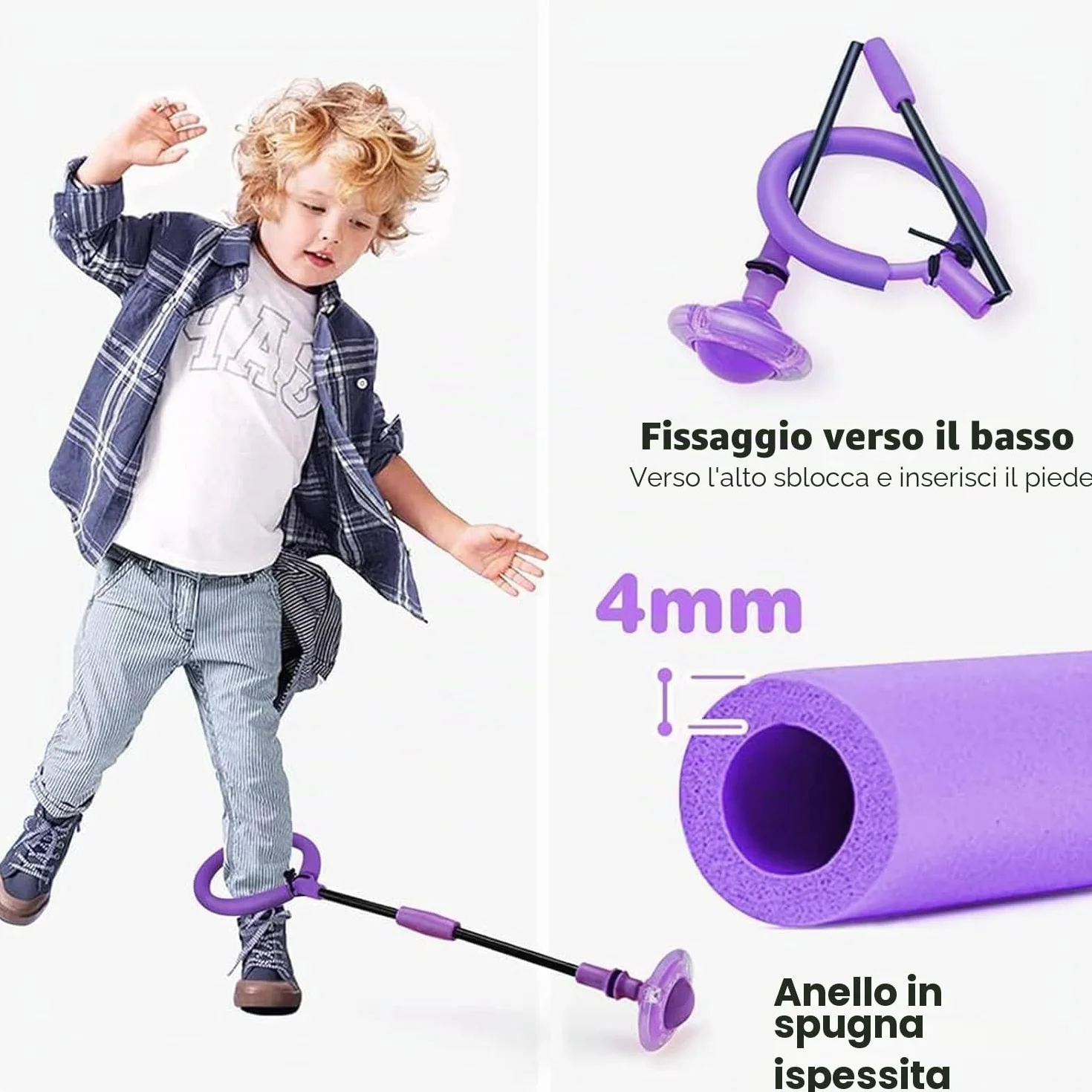 Q-WOOFF Jumping Ball and Skipping Rope, giocattolo all'aperto per bambini dai 5 ai 12 anni, regalo per ragazze dai 5 ai 12 anni, regalo per ragazzi, esercizio fisico, giochi di salto
