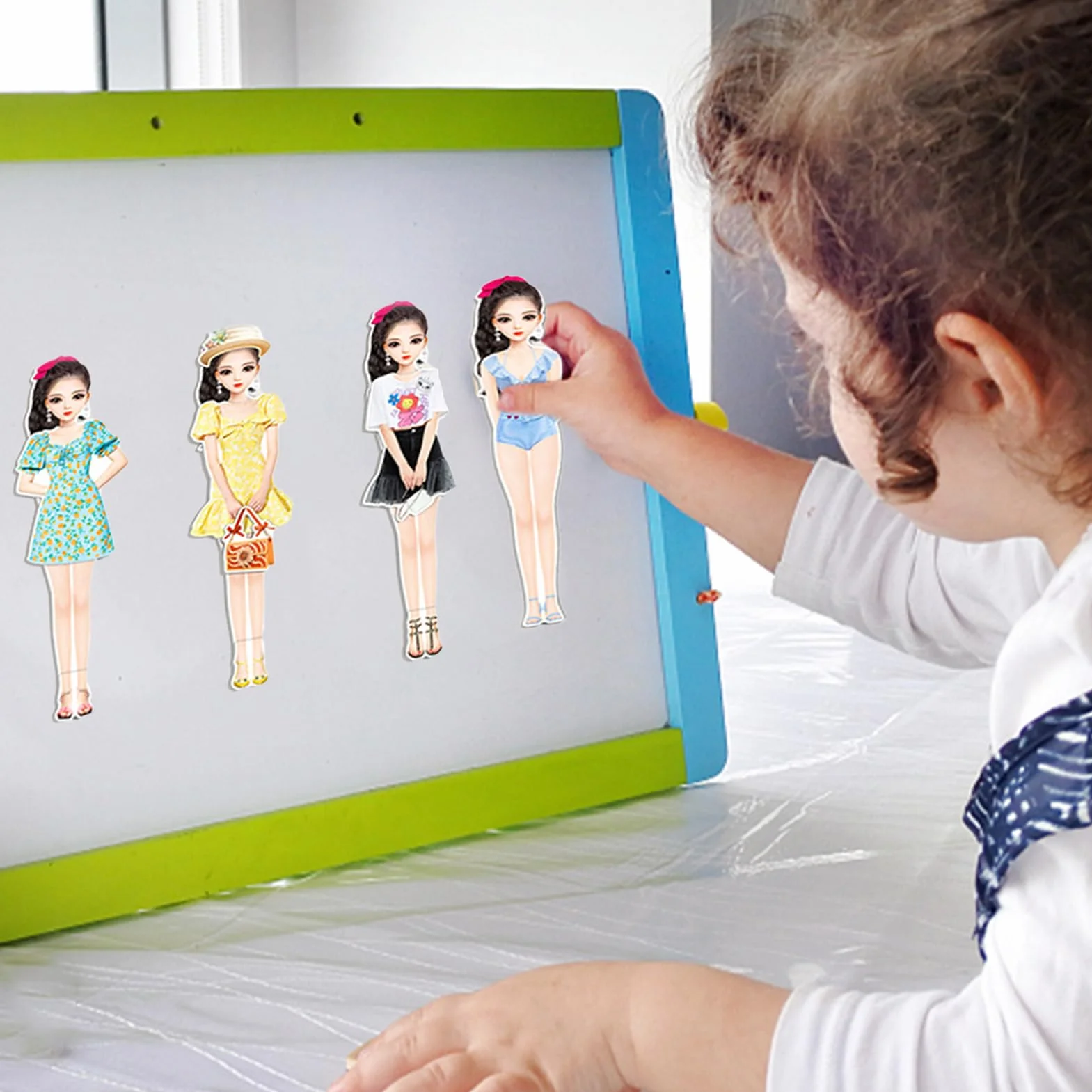 Vesti il ​​tuo bambino magnetico|Bambole magnetiche vestire principessa|2024 Nuove bambole di carta Giochi educativi di ruolo|Giochi di puzzle magnetici da vestire. Regali di Natale
