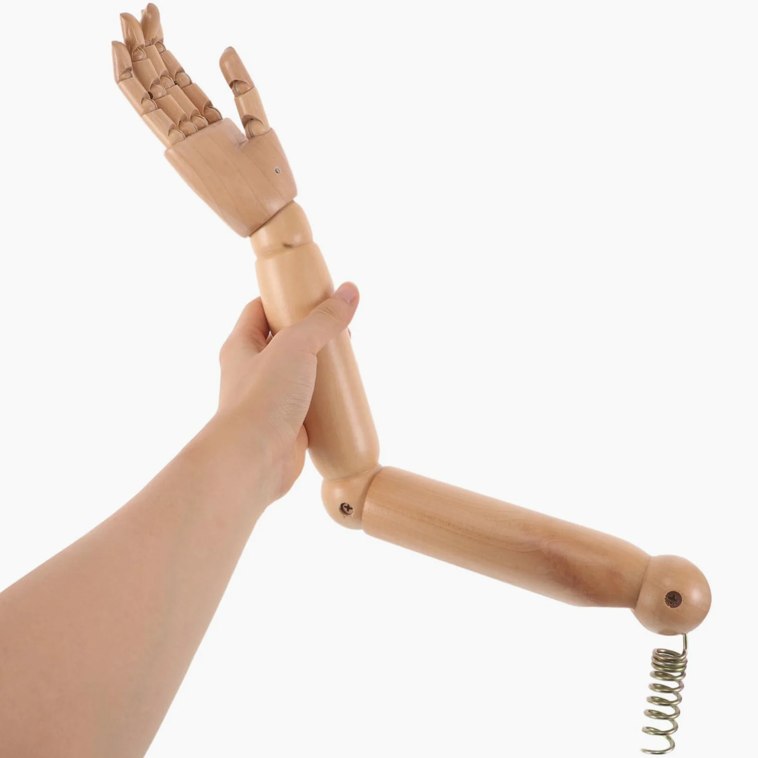 Coppia di Bracci Articolati di Manichino in Legno con Giunti Flessibili, Facile Installazione, Aspetto Realistico e Naturale per Scenari di Gioco di Ruolo e Progetti Artistici