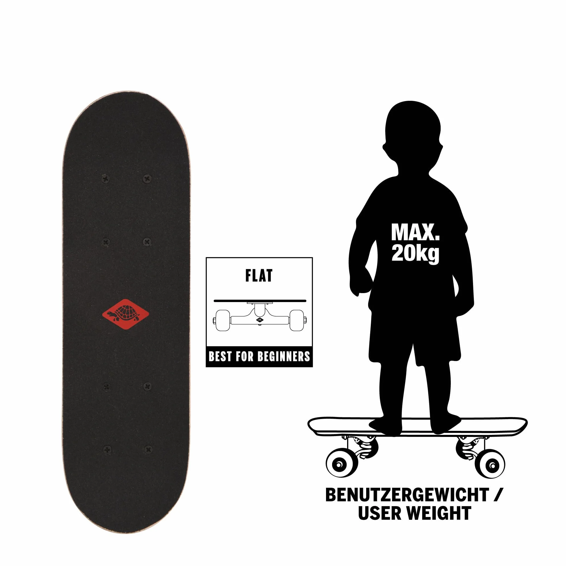 SCHILDKRÖT Schildkröt® - Mini skateboard 17, senza colore