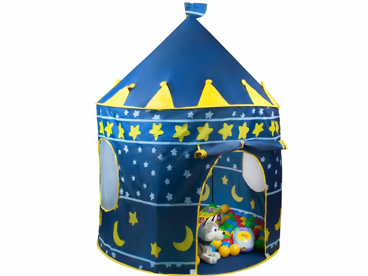 Tenda per bambini - castello/palazzo per casa e giardino - blu #1163