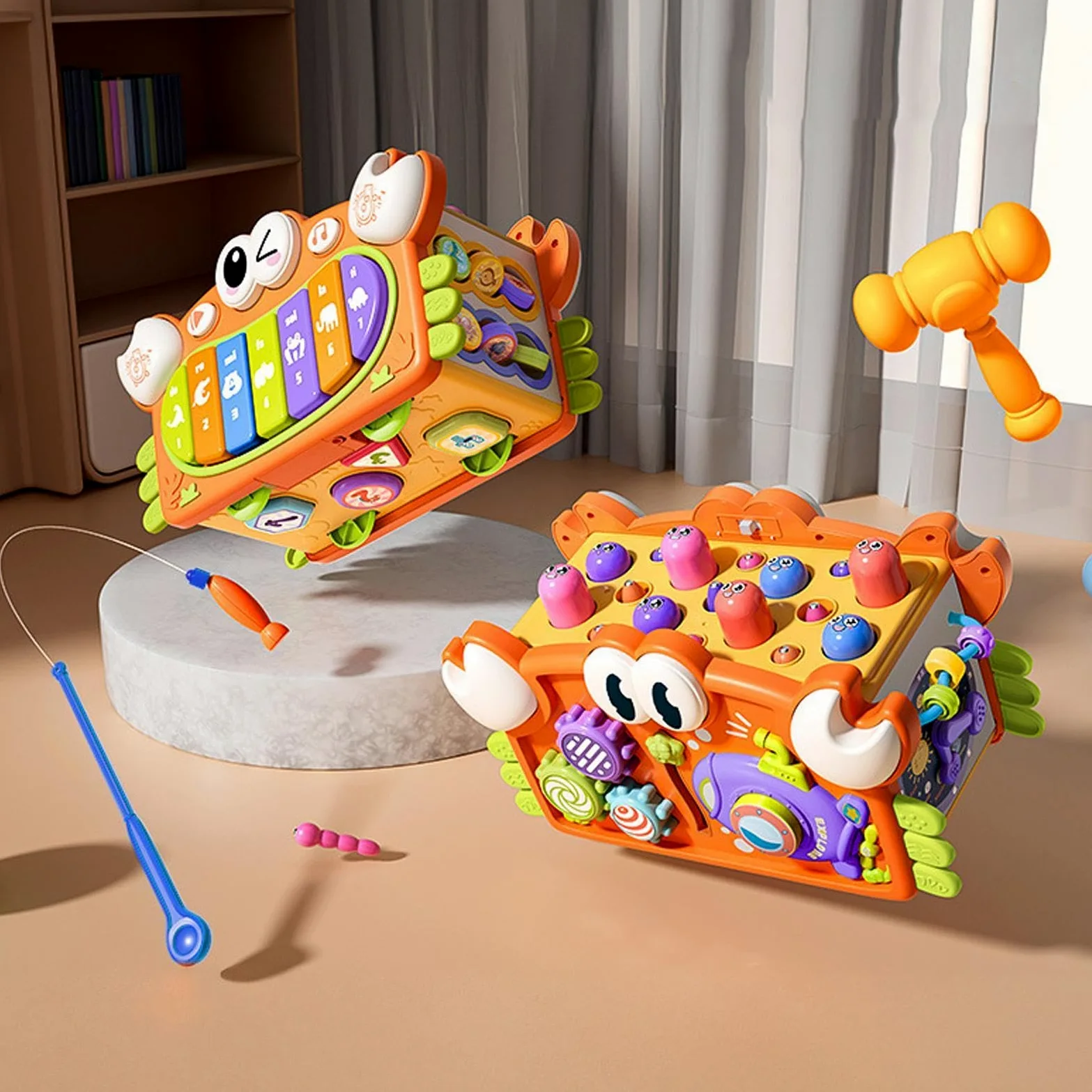 Cubo di apprendimento delle attività, cubo di attività Giocattolo per | Provazioni di sensoriale per bambini, giocattoli per lo sviluppo multiuso per bambini di età compresa t