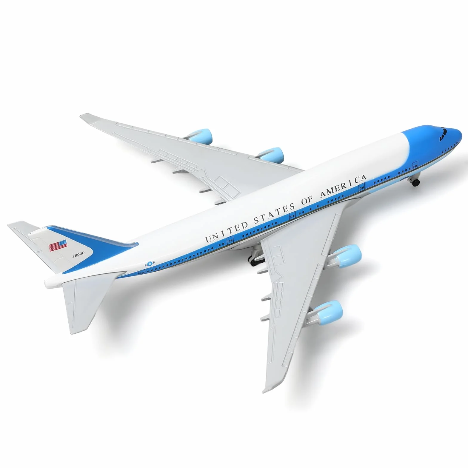 Boeing 747 VC-25A Air Force One Modellino Die-Cast 1:300 w Metalu 8,3 cali