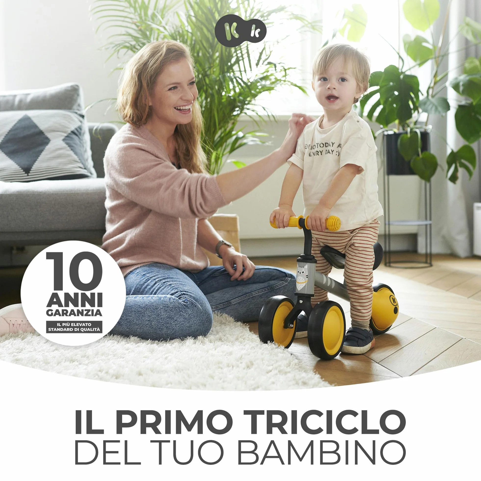 Kinderkraft Bici senza Pedali CUTIE, Bicicletta in Metallo, Sella Regolabile, Leggero Triciclo, da 1 Anno, Rosa