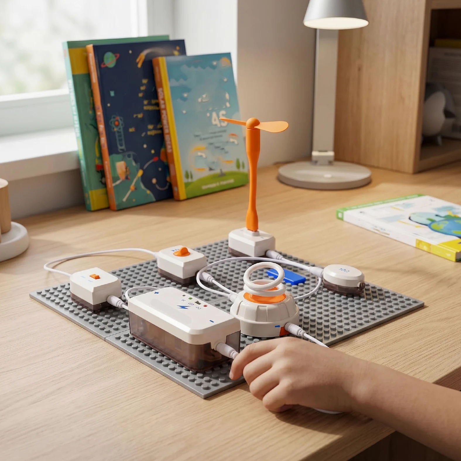 Generic Blocchi di Circuiti per Bambini Giocattoli Educativi STEM Controllo Vocale AI Kit di Esperimenti Interattivi Blocchi di Apprendimento in Plastica 12 Pezzi