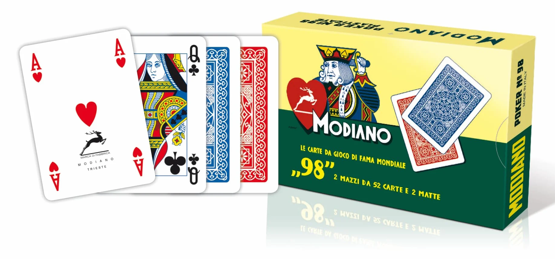Modiano Ramino 98 - Mazzo di Carte da Gioco, Classico, Alta Qualità, Made in Italy