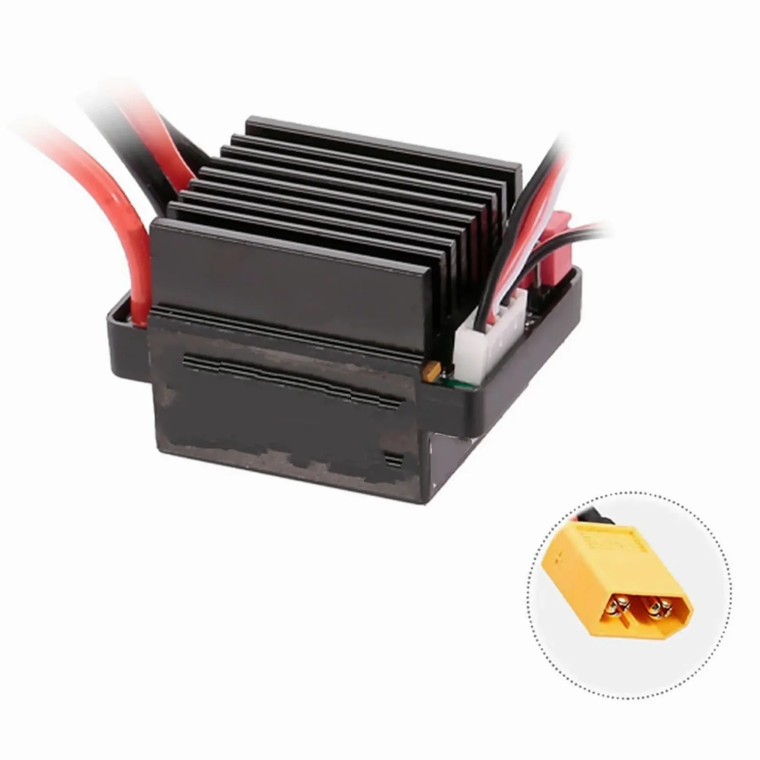 ESC RC Per Traxxas Per Axial 1/10 320A Impermeabile 5V/2A BEC Brushed ESC 2-3S Regolatore Di Velocità RC Crawler Auto 390 550 Motore Brushed(XT60 Plug)