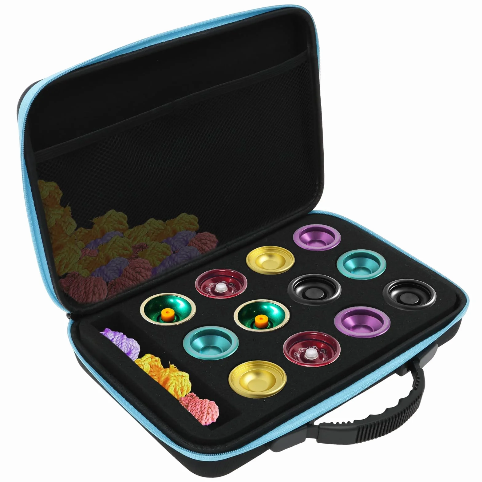 Yoyo Borsa per cuscinetti a sfera 6/12 fori, borsa per il trasporto Yoyo portatile con custodia protettiva leggera all'aperto per l'allenamento quotidiano (12 fori)