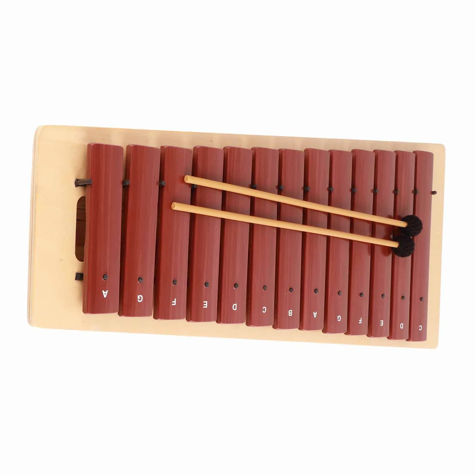 Xilofono Strumento Musicale in Legno Giocattolo Percussioni Ad Alto Tono per Bambini Gioca a 13 Toni Rossi con Custodia