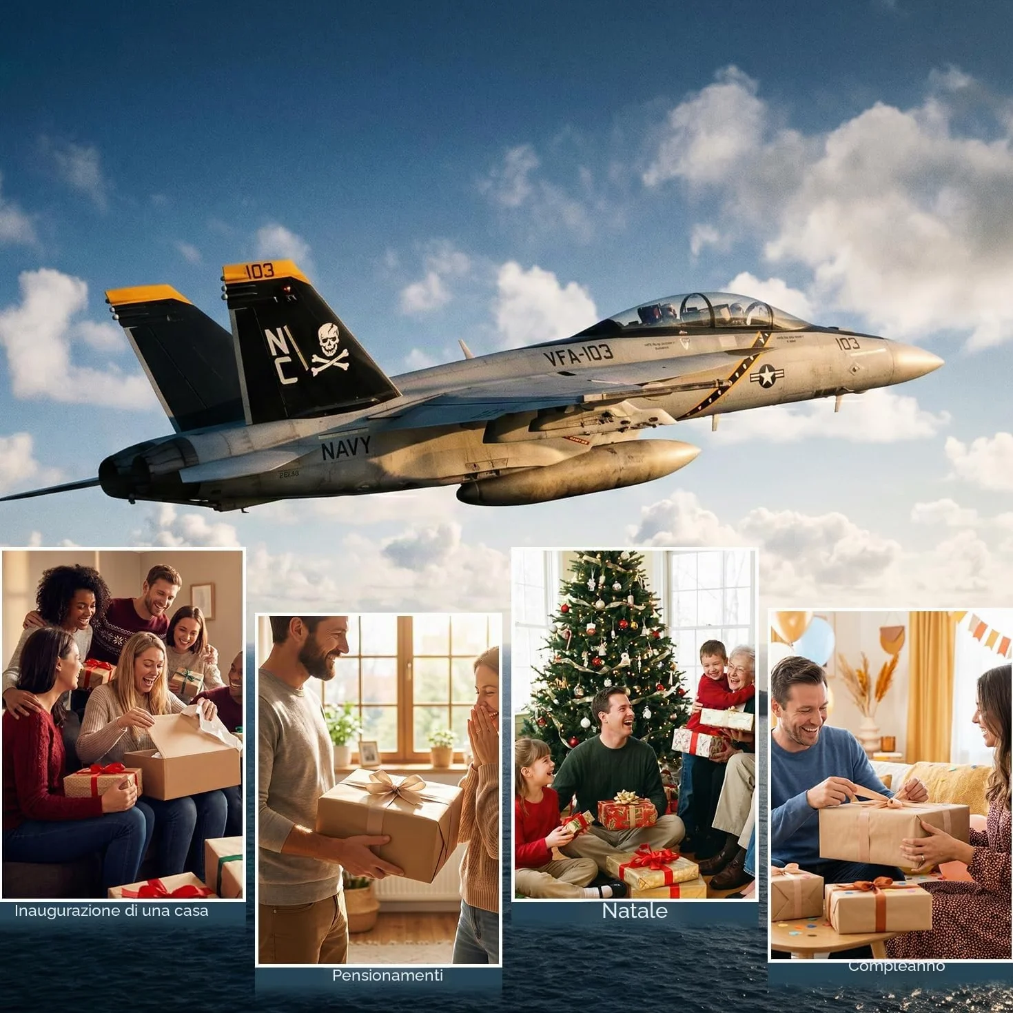 NUOTIE F/A-18 Super Hornet 1/100 VFA-103 Jolly Roger Modello da Caccia in Metallo Pressofuso