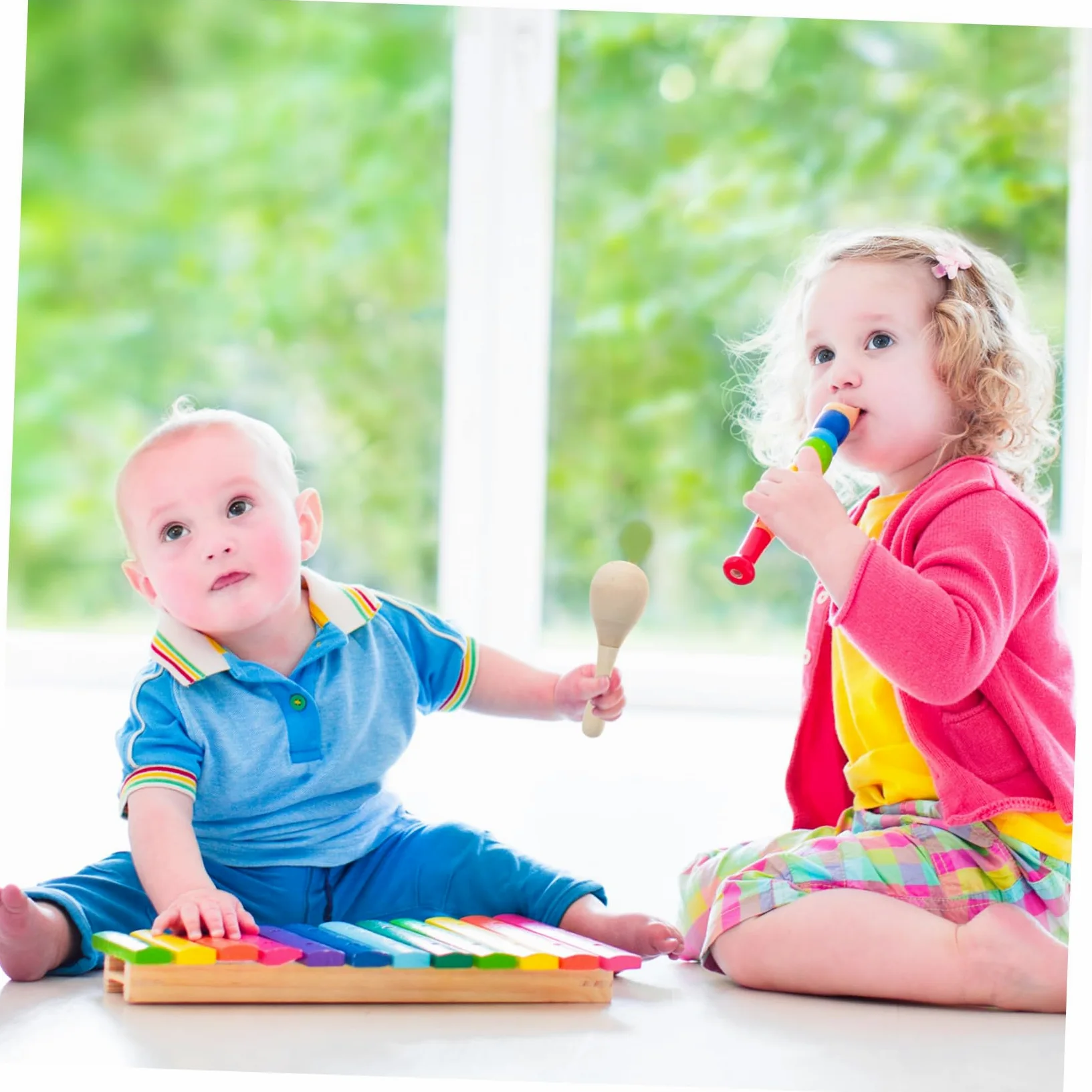 ORFOFE Maracas Strumenti Musicali Educativi da Dipingere in Legno 12 Pezzi Facili da Impugnare Giocattoli Creativi per Ragazzo Ragazza per Scuola e Classi per Feste e Attività Manuali