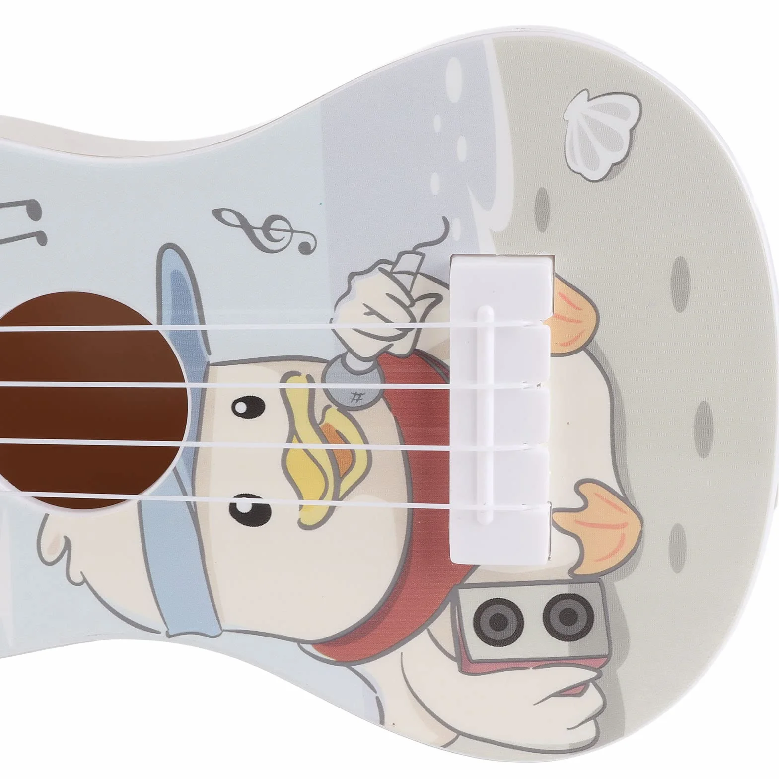Chitarra Giocattolo per Bambini Strumento Musicale con Corde Morbide Suono Nitido Design Realistico Rosso