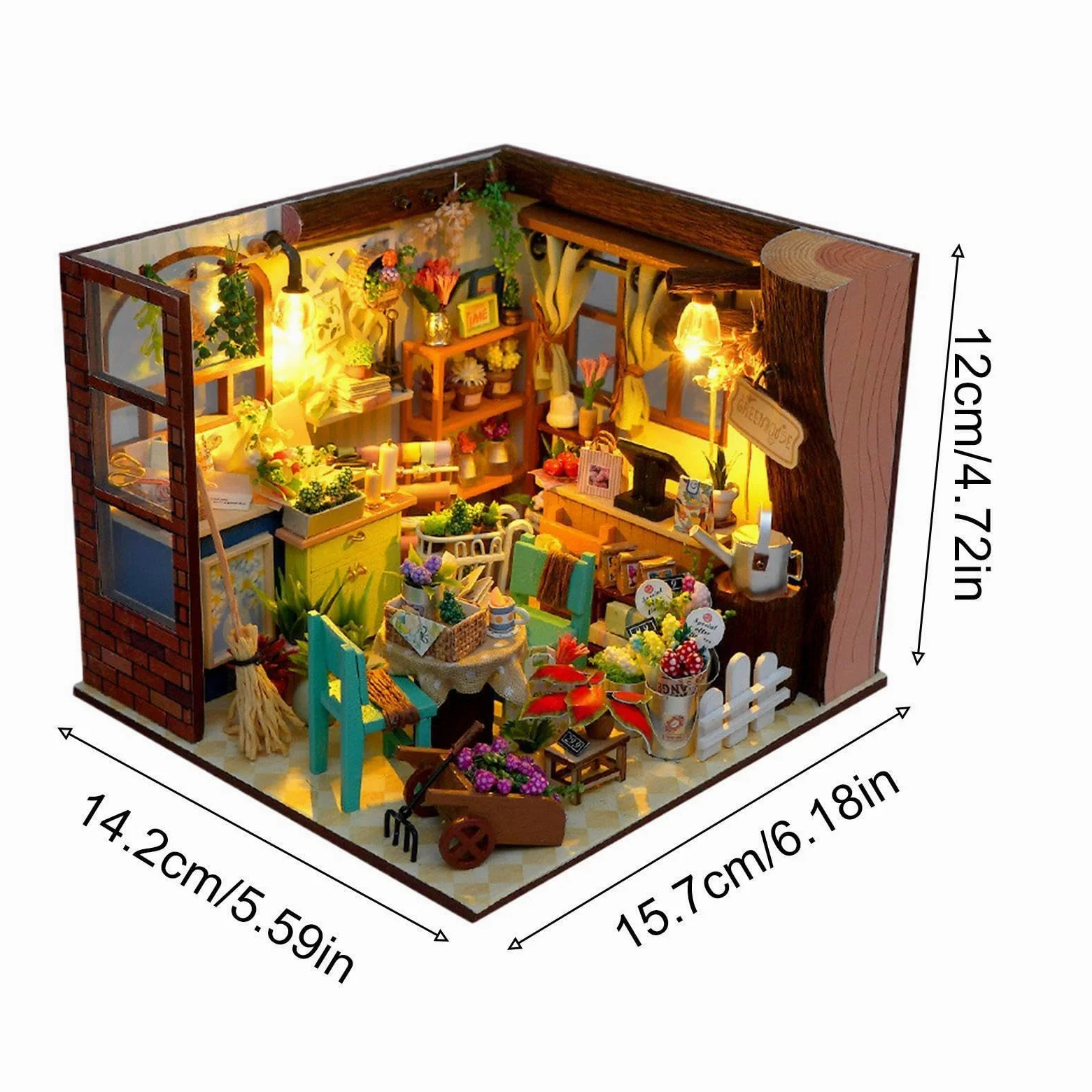 Kit fai da te per una casa in miniatura Giocattolo Di Costruzione | Mini Kit Casa per Libreria Soggiorno Abitazione Appartamento Dormitorio Scrivania Decorazione