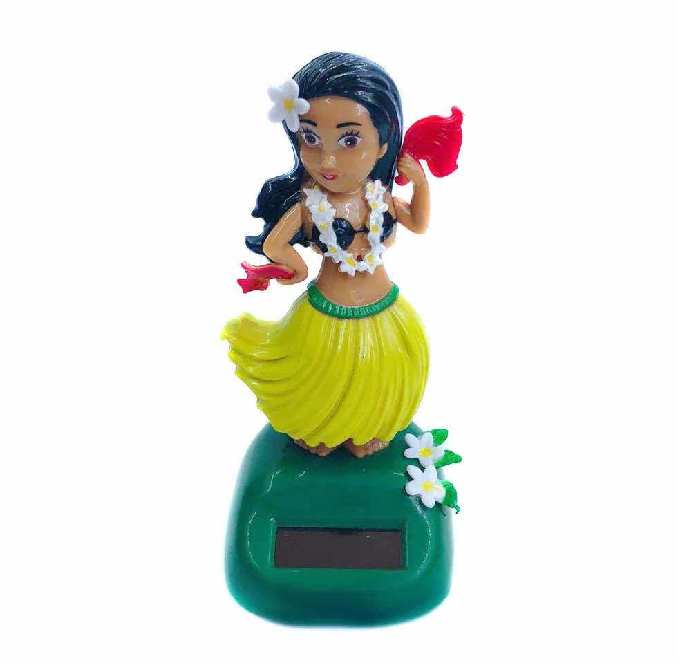 Statuetta Ragazza Hawaiana,Asudaro Statuetta A Energia Solare Hula Girl Sul Cruscotto Ragazza Hula Solare Hawaiana Ornamenti Per Decorazioni Per Auto 7cmx7cmx11.5cm Adatto A Tavola, Balcone