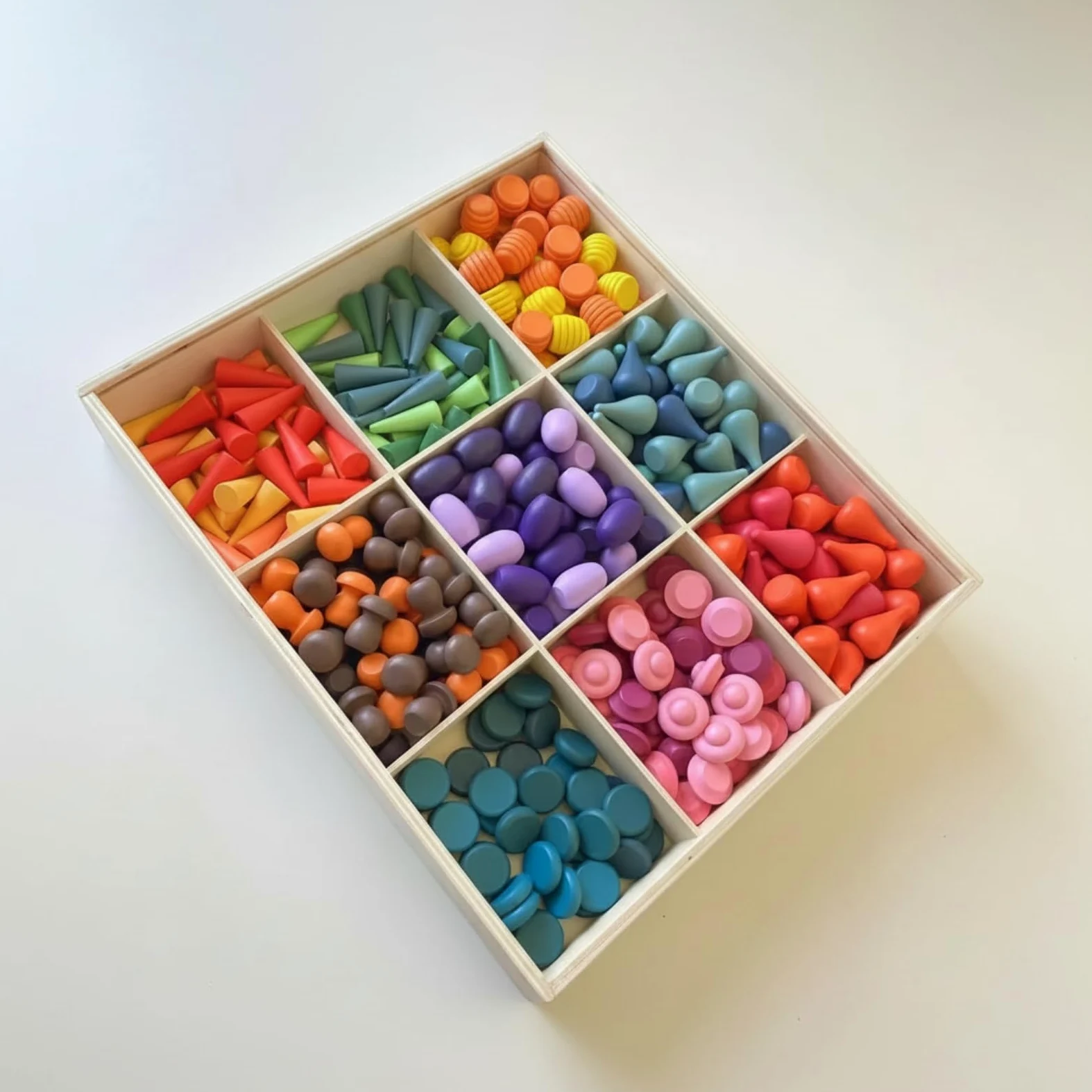 Gioco di Costruzioni in Legno Aperto, Style to 1 | educativo, Creativo, Blocchi struzione in Legno, per Scuola prescolare, Bambini, Neonati