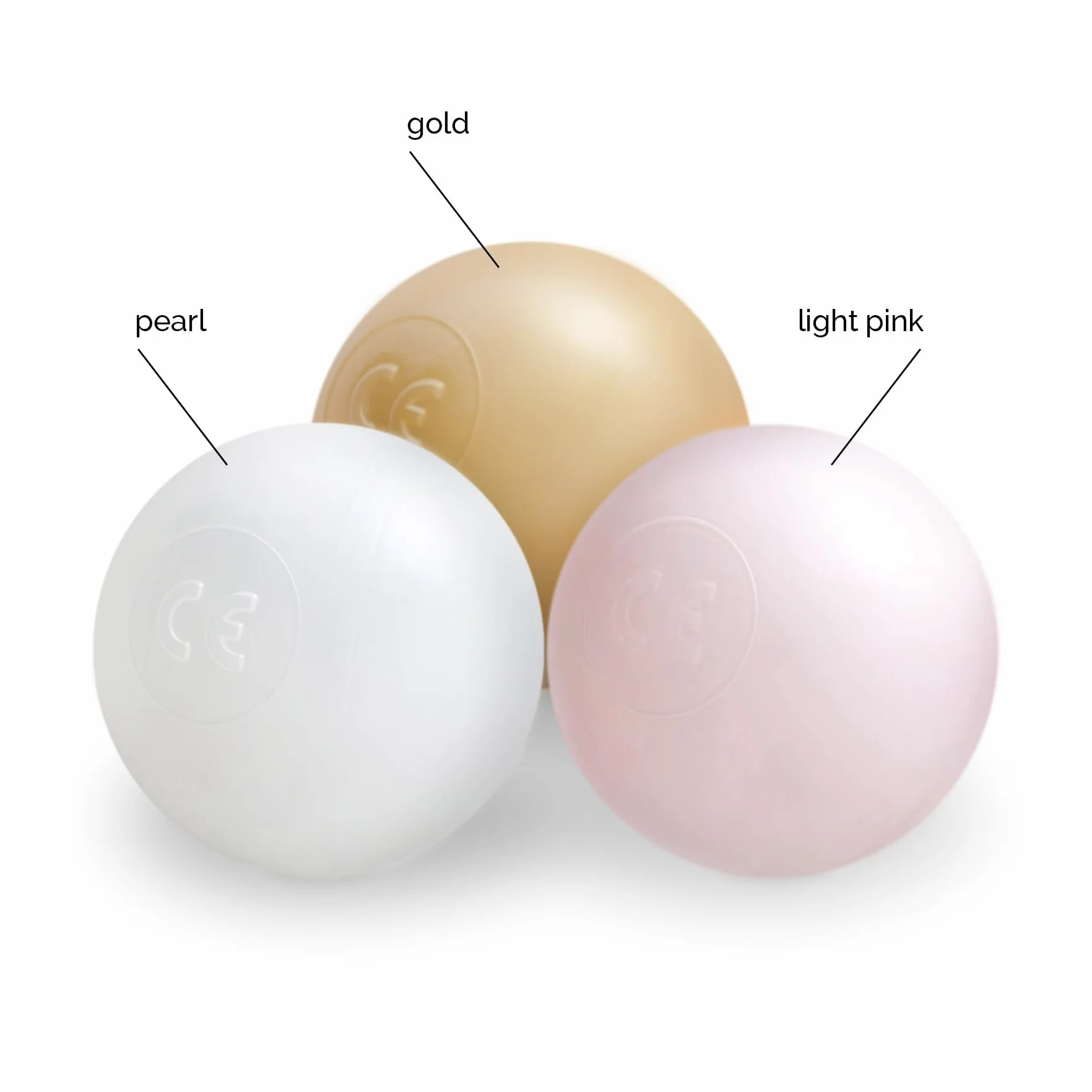 MISIOO Palline da bagno per palloni – Palline da bagno – Palline Ø 6 cm – Palline di plastica realizzate in 100% LDPE – un colore
