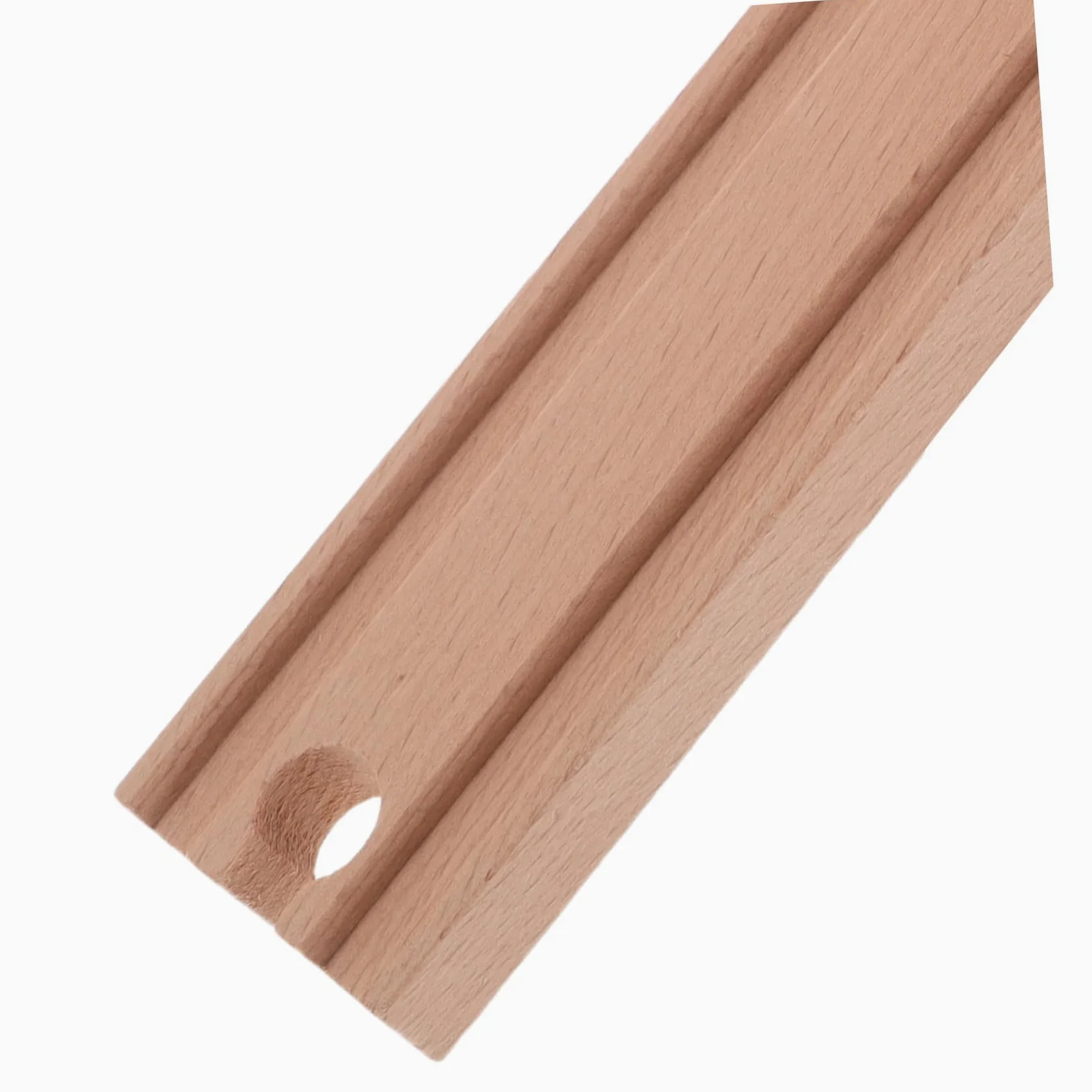 HEMOTON Binari in Legno per Trenini, 20 Pezzi Beige, Curve e Dritte | Compatibili con Modellini Ferroviari, Pezzi di Giunzione Inclusi, Montaggio Creativo per Gioco Quotidiano