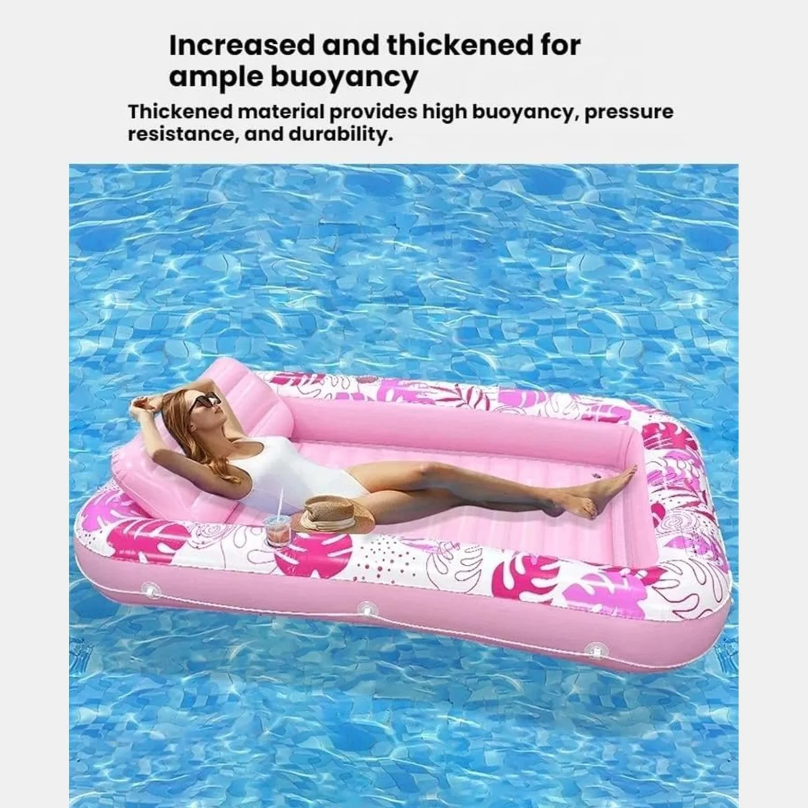 Galleggiante gonfiabile per piscina, lettino gonfiabile per esterni, con | Galleggianti gonfiabili per adulti per vacanze, feste, lago, fiume, vacanze, fine settimana, incontri