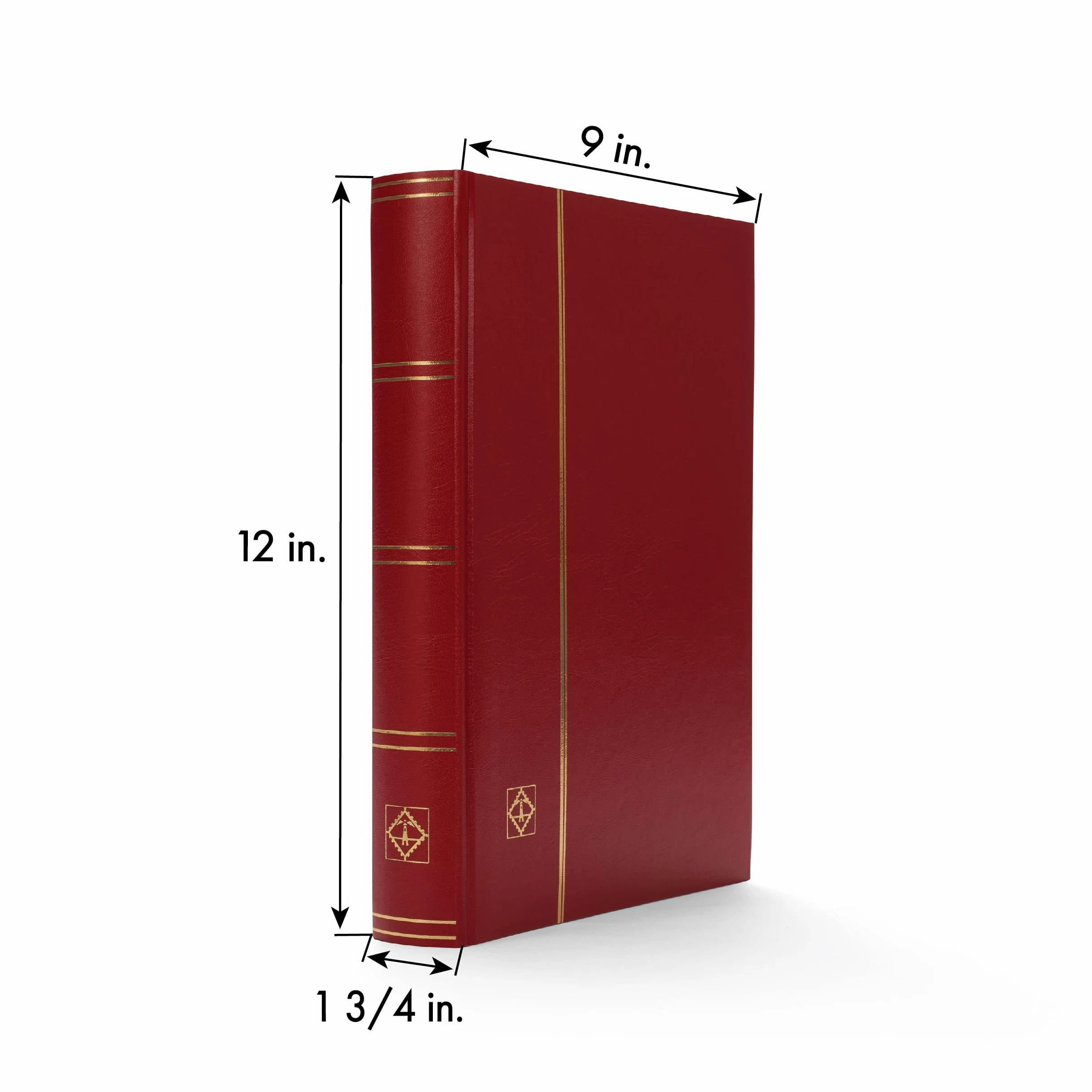 Leuchtturm 316139 raccoglitore din a4, 64 pagine nere, Pelle di * imbottita + scatola, rosso