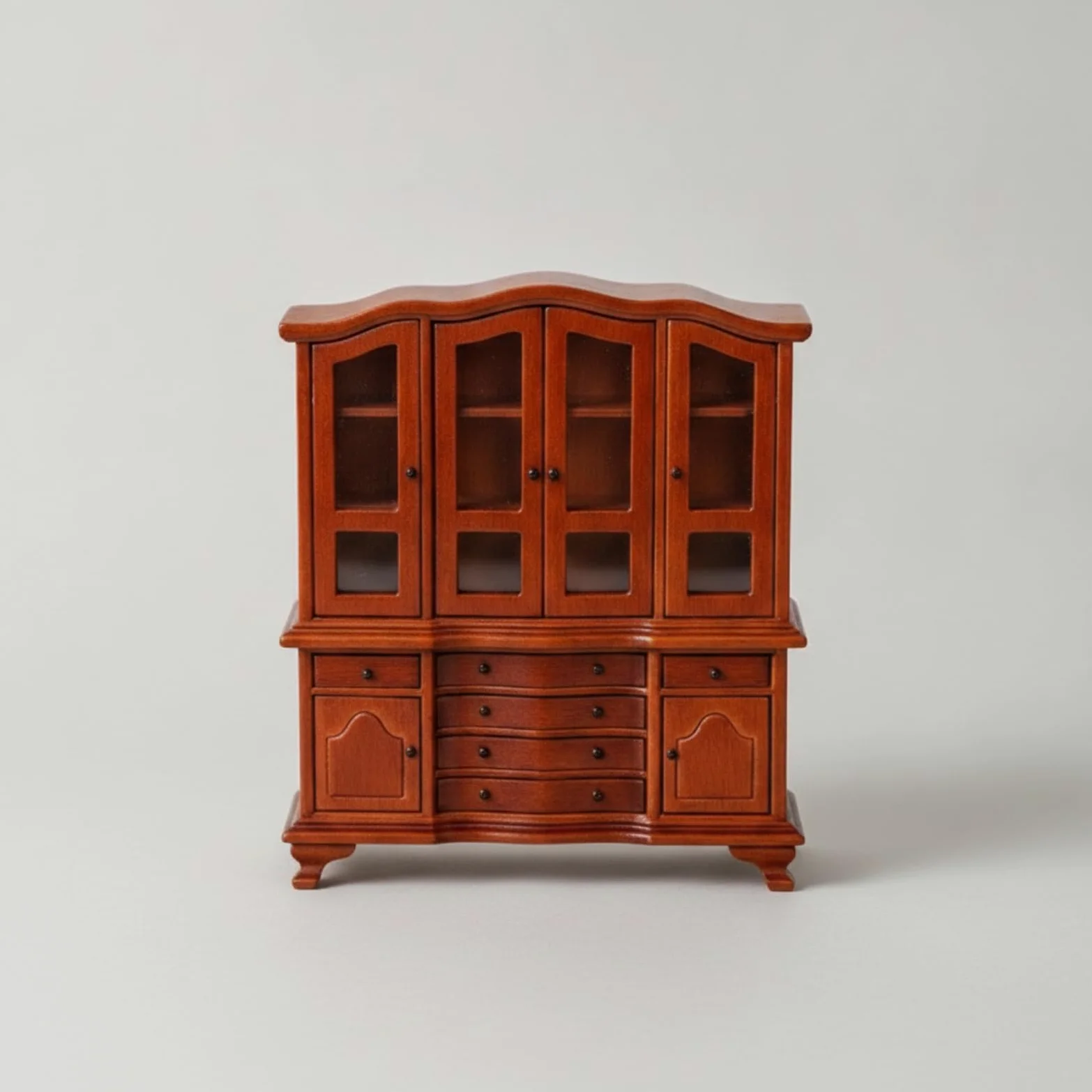 Gralara Credenza in Miniatura con in Vetro Mobile D'epoca Miniatura Trasparente Vetrina con Apribili per Casa Delle Bambole