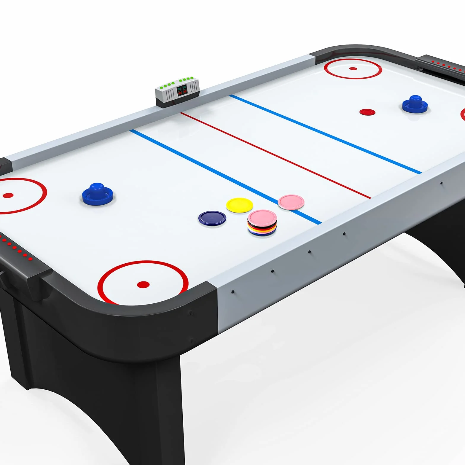 16 Pezzi Dischi da Hockey Domestici Sostituzione Rossa da 2,5 Pollici Dischi da Hockey Rotondi Dischi Pesanti per Tavoli da Hockey Multicolori per Tavoli da Gioco Accessori per Attrezzature