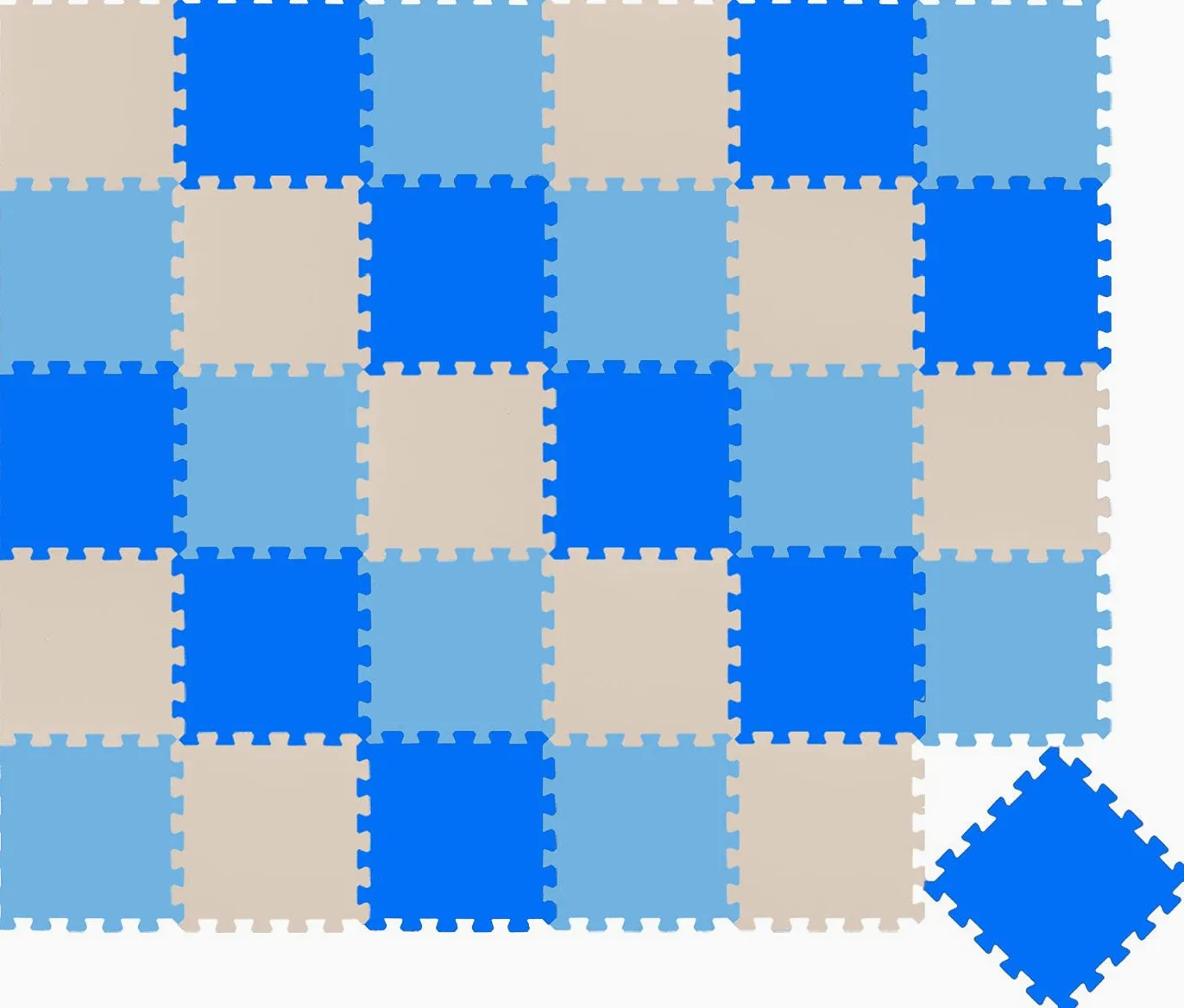 LittleTom 27 Pezzi Tappetino Puzzle per Bambini - 30x30 Tappeto Neonato Tatami da Gioco Schiuma EVA
