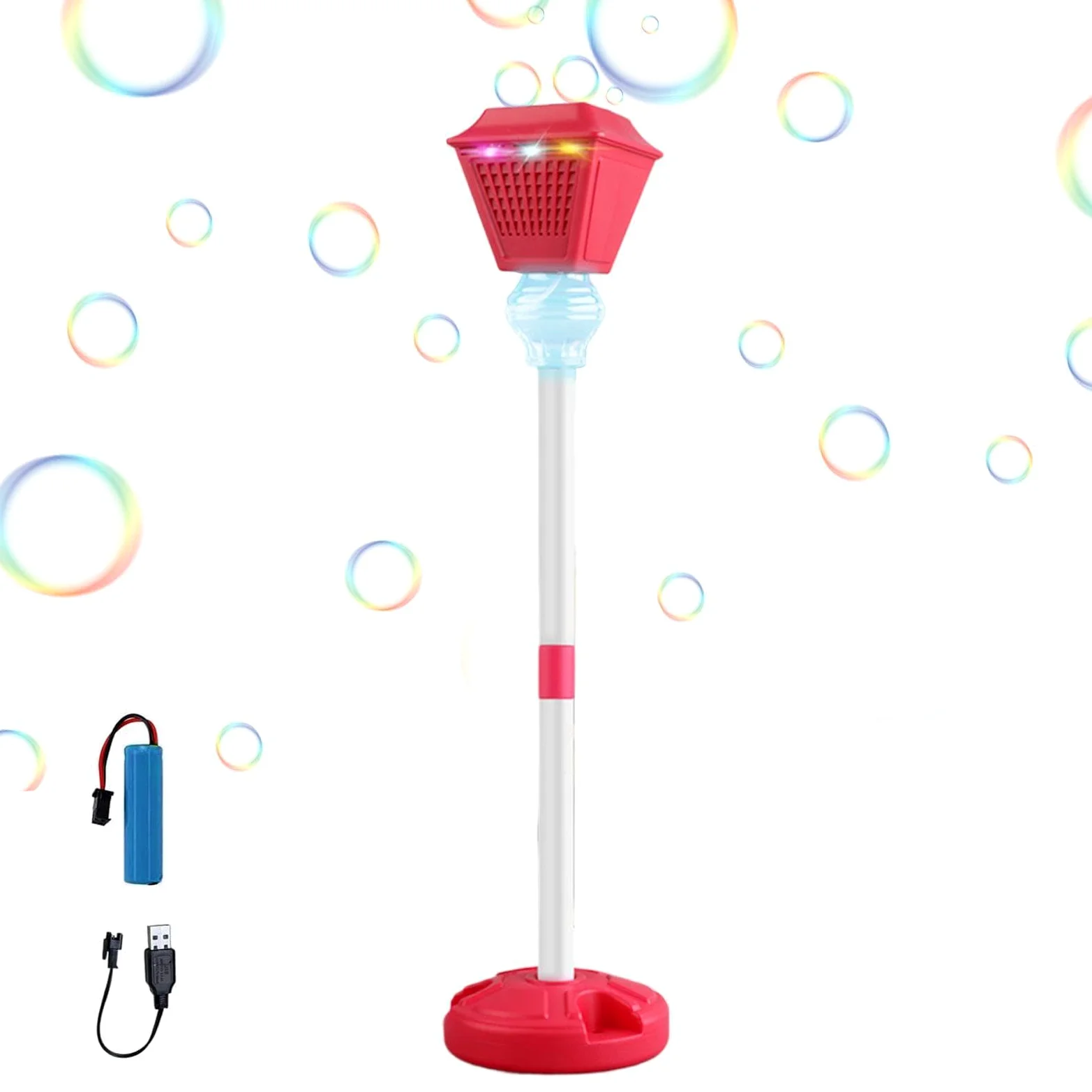 Macchina bolle con supporto e con e Musica | Giocattoli Bolle Per Bambini per Feste Bambini Asilo Compleanni Giardino Spiaggia
