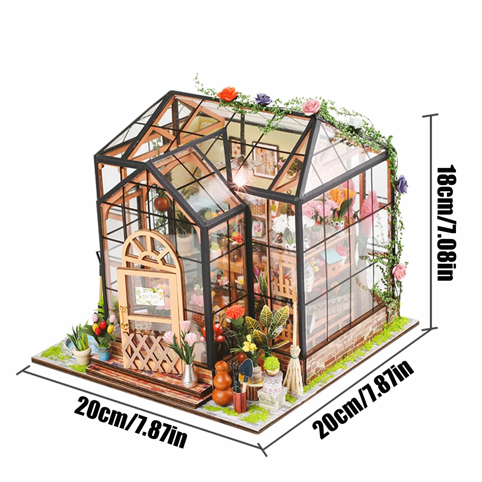 Kit Casa delle Bambole in Miniatura da Costruire DIY Miniatura Costruzione | Kit Montaggio Mini Serra 3D per Adulti e Ragazzi, Camera, Stanza, Libreria, Mensola, Sc