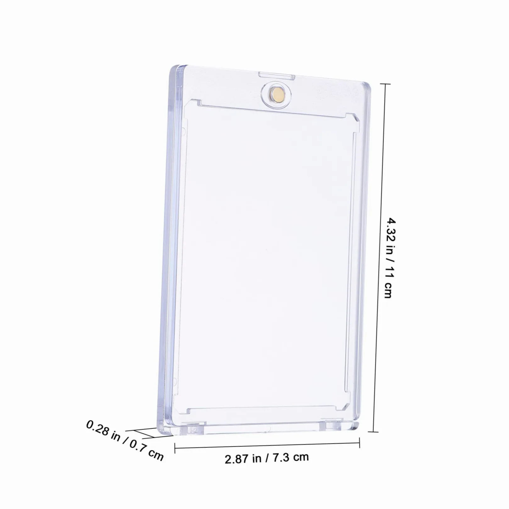 ibasenice Porta Carte Magnetico in Ps, 18 Pezzi, Protezione Rigida per Carte Collezionabili e Figurine, Chiusura Magnetica, Visibilità Chiara