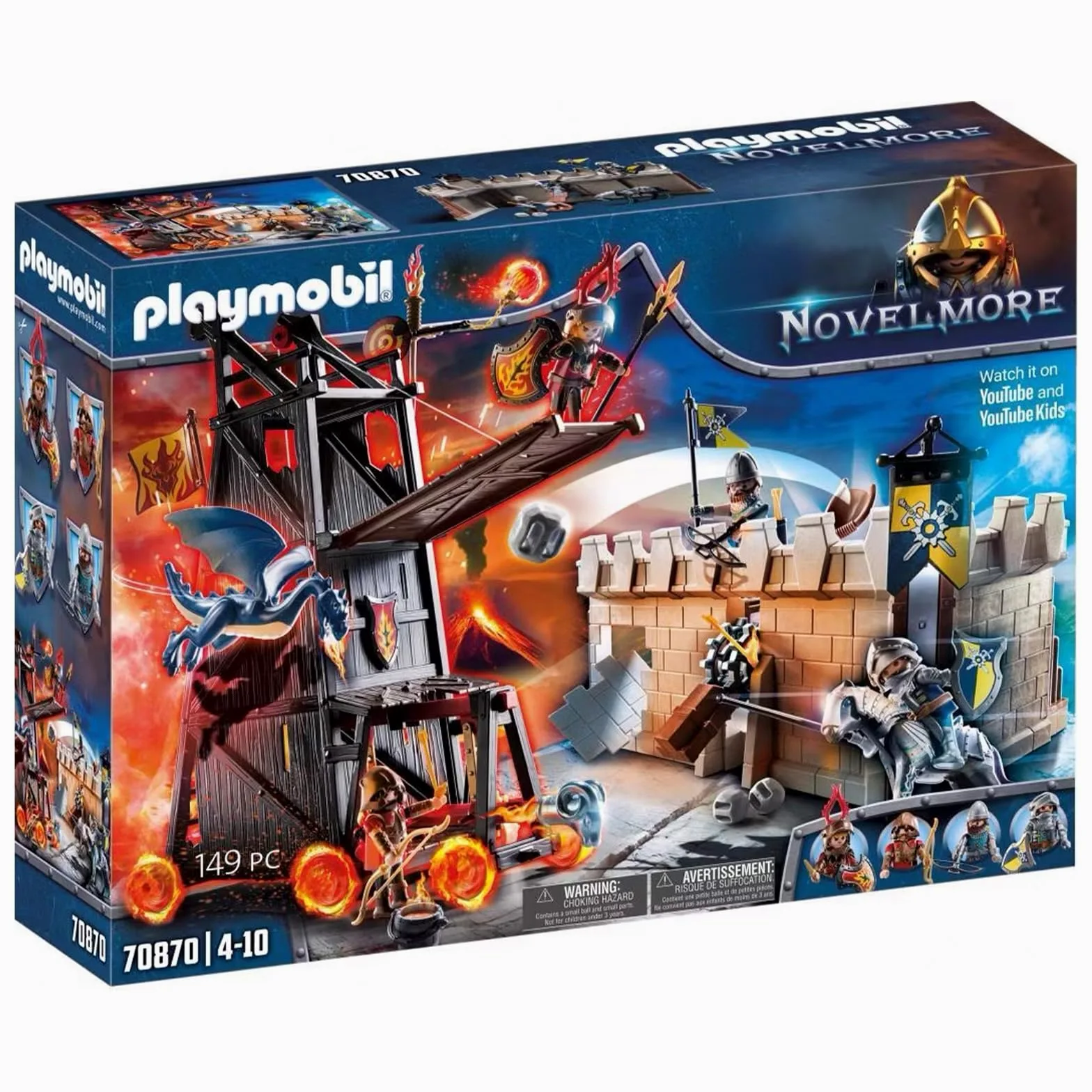 PLAYMOBIL® 70870 - Novelmore - Kit da gioco - Attacco con la torre di combattimento