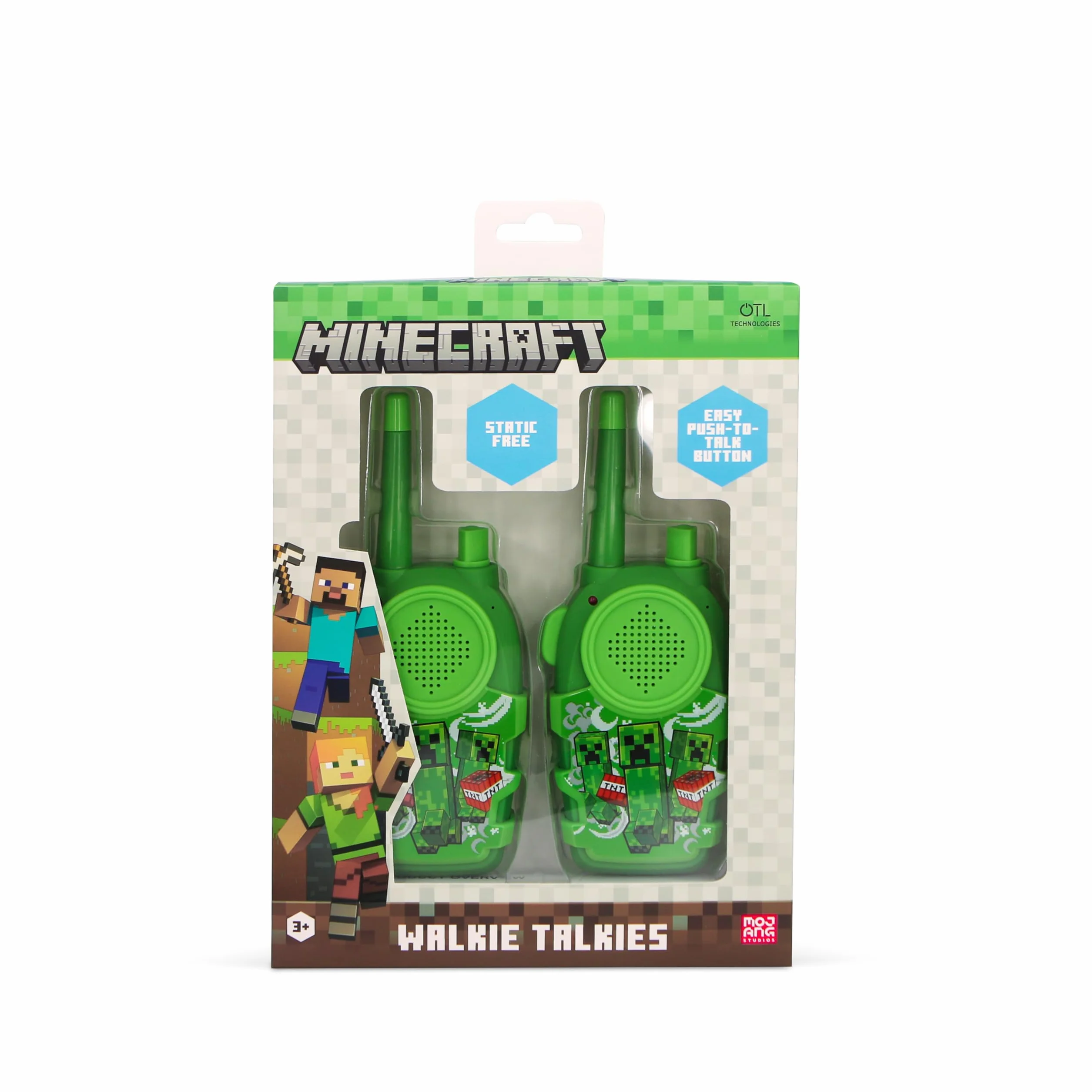 OTL Technologies Minecraft Walkie Talkie 150m Push-to-Talk Zielony