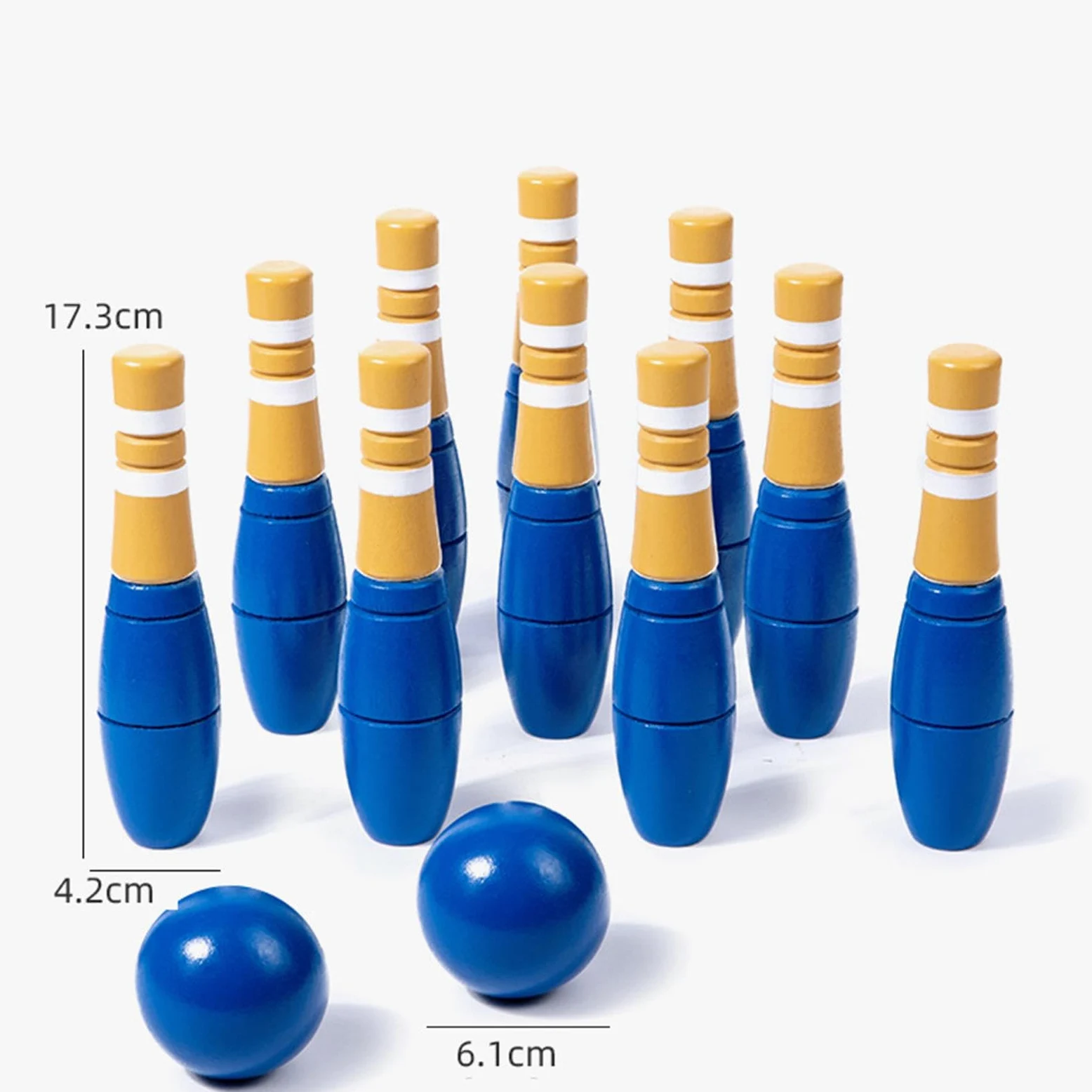 13 Pezzi Set Bowling Bambini Gioco Bowling Legno Gioco Educativo Apprendimento Sensoriale Allenamento Coordinazione Sociale Adatto per Sviluppo