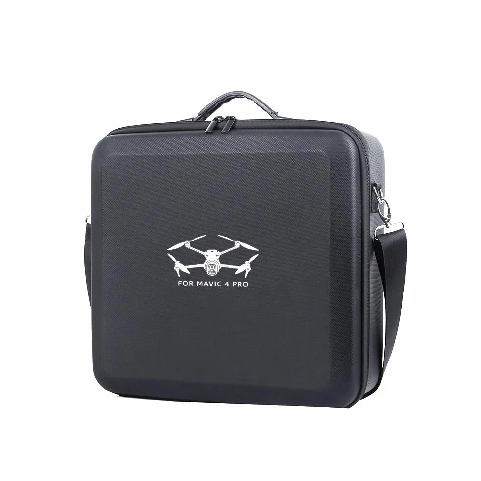Custodia da viaggio per Mavic 4 Pro RC PRO2/RC 2, zaino organizer per il trasporto e lo stoccaggio del telecomando del drone, custodia a tracolla in PU EVA (solo custodia) (Nero)