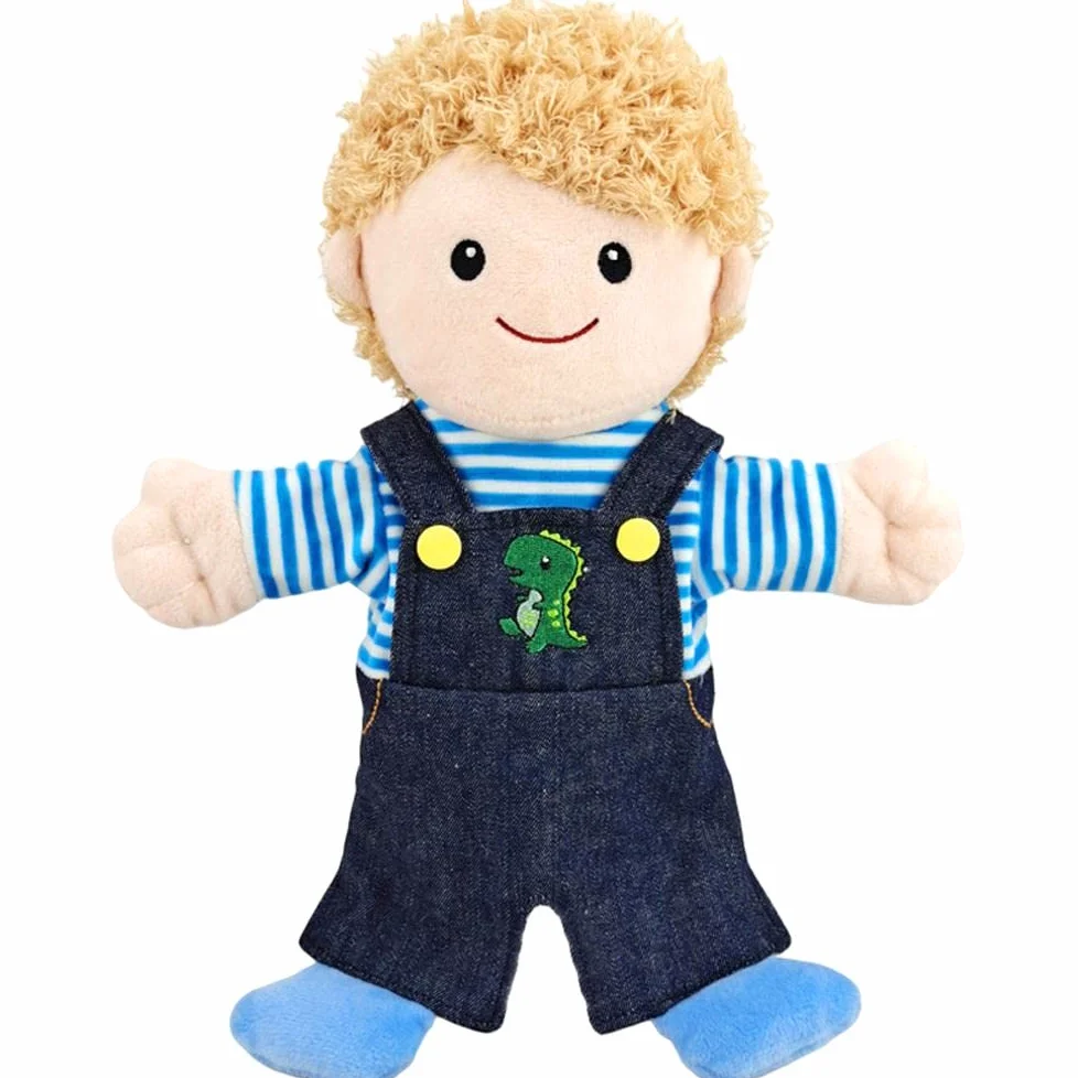 BBABBT - Set di 6 burattini a mano, 11,8 pollici, in morbido peluche, per i membri della famiglia, per raccontare storie (nonno + nonno + papà + mamma