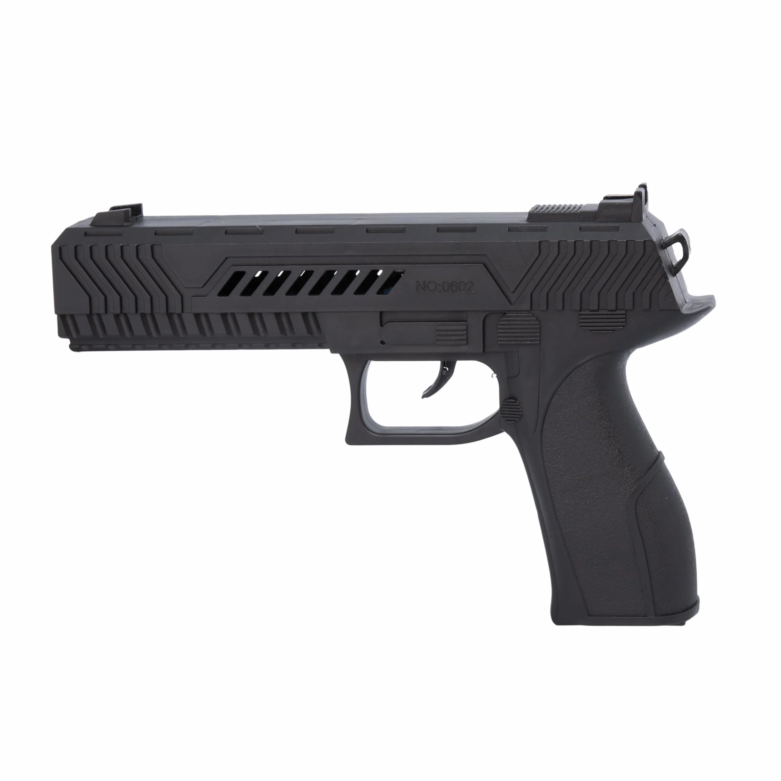 Pistola Automatica Finta P'TIT CLOWN Accessorio Travestimento Carnevale Halloween Cosplay Plastica 21 cm Nero
