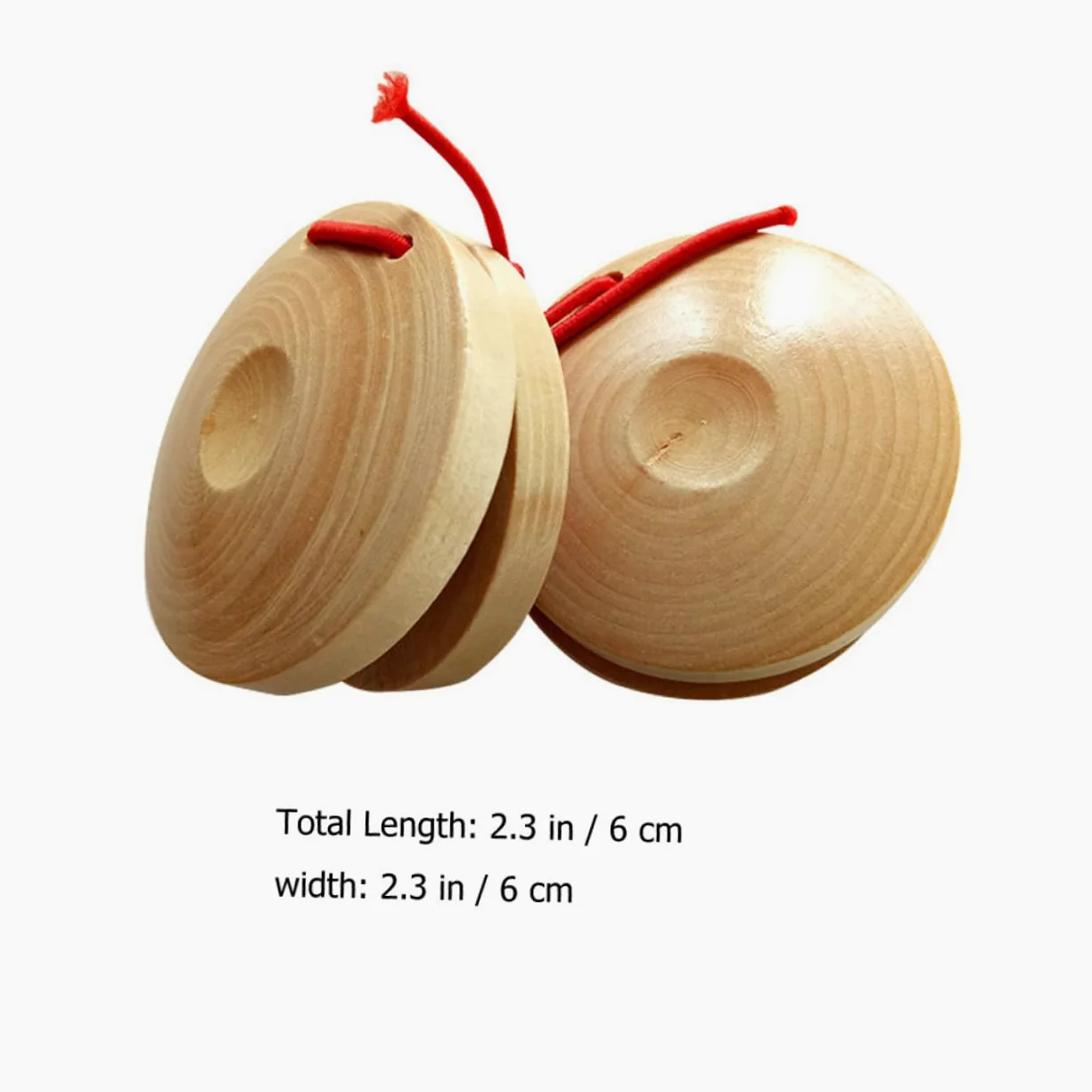 VICASKY Nacchere Musicali in Legno 12 Pezzi per Ragazzo Ragazza Suono Nitido e Facile da Impugnare, Strumento a Percussione per Insegnamento Professionale e Festività