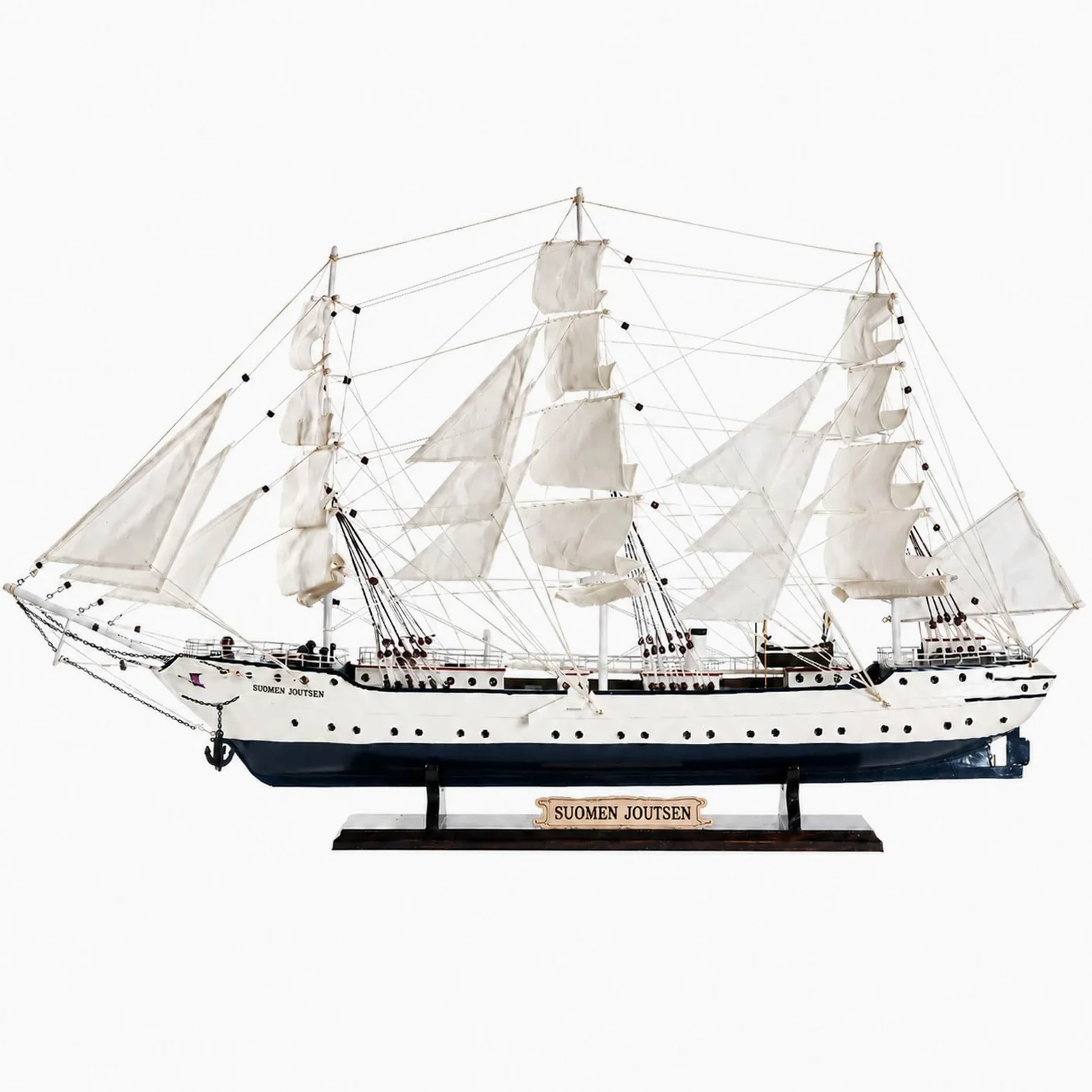 YLME Modello di veliero in Legno Replica di Un Classico veliero a Tre Alberi | Decorazione nautica per soggiorno, ufficio o mensola. Oggetto vintage da collezione a tema oceano per la casa