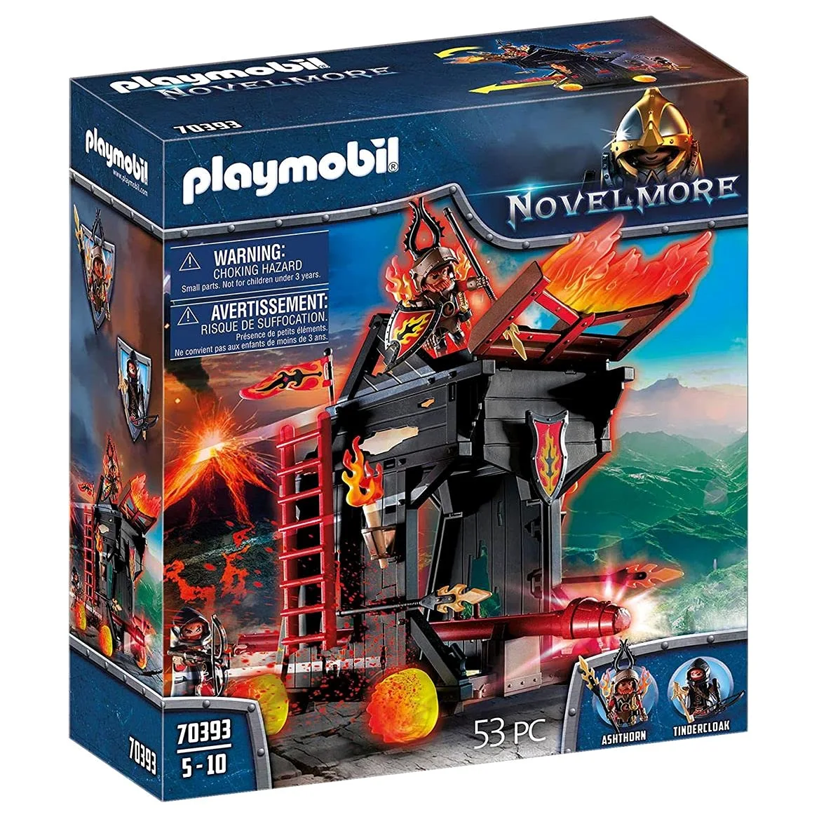 PLAYMOBIL Novelmore 70393, Torre d'assalto con Ariete di Burnham, dai 4 ai 10 Anni