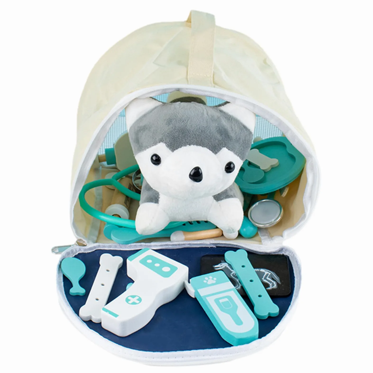TARAKO Set da educativo per Il Dottore, Kit Medico per Bambini | Kit di Giocattoli veterinari per Giochi di Ruolo da 25 Pezzi - Giocattolo per Bambini Finti con Borsa di capacità