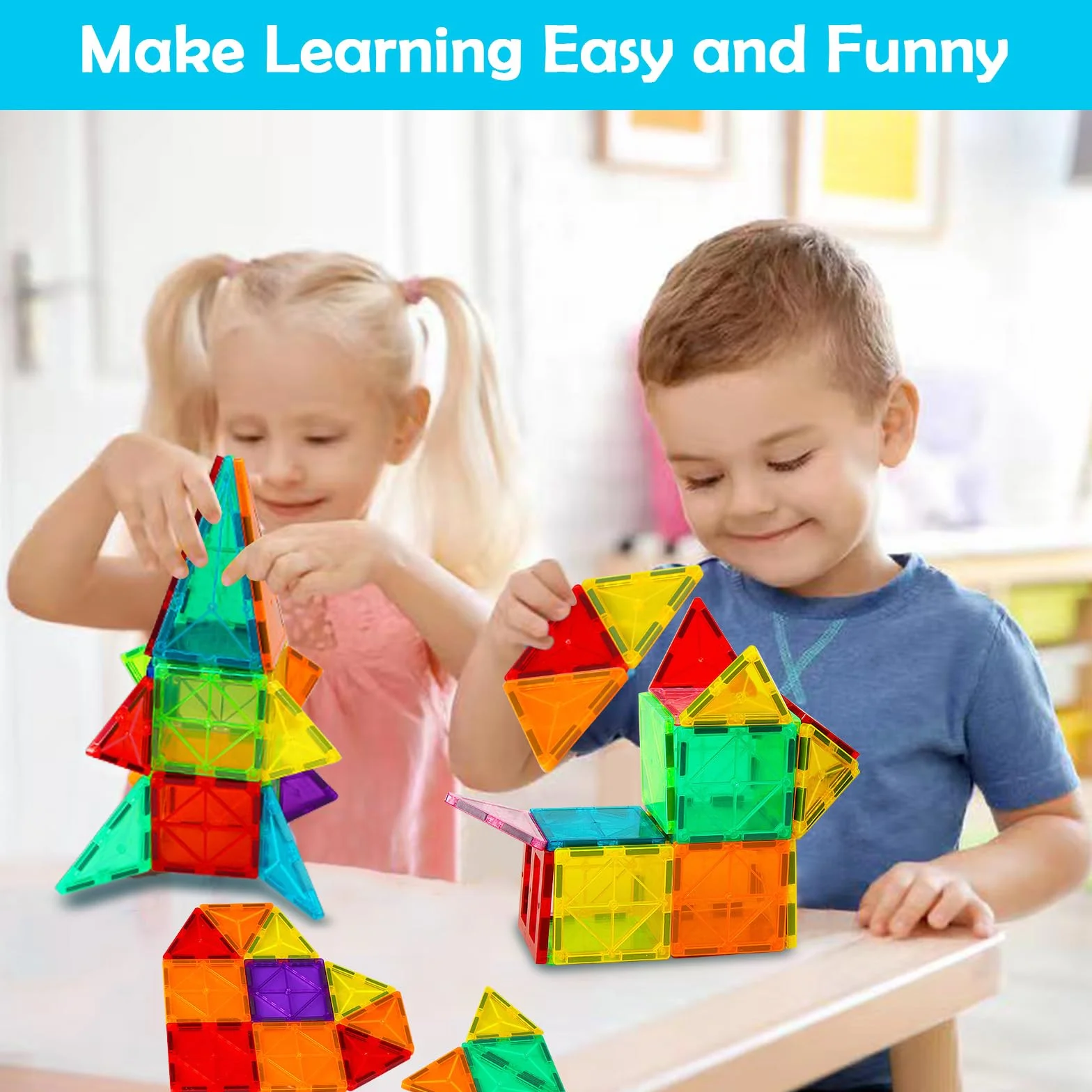 Castello Costruzioni Magnetiche Ragazzi Bambini Blocchi Set Giocattoli STEM Creatività Regali per 3 4 5 6 7 8 anni