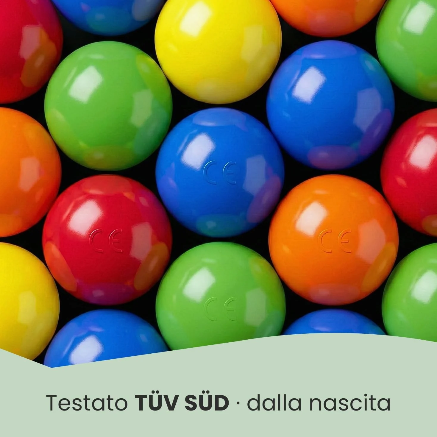 LittleTom Dalla Nascita: 300 Palline Piscina Bambini - 7cm Sfere Plastica Colorate Sicure senza BPA - Gioco Educativo Neonato - Accessori Tenda Box Casa Giardino Interno Esterno Prima Infanzia