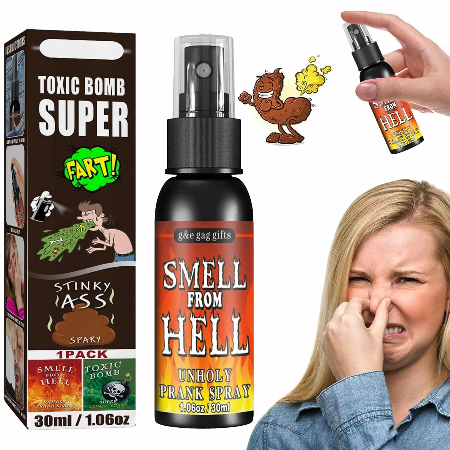 Farta Odore Liquido,Scoreggia Liquido,Spray Scoreggia Profumata,Culo Farta Liquido,Spray Puzzolente Giocattolo,Super Puzzolente Liquido,Spray Scoreggia Scherzi,Scoreggia Odore Spray