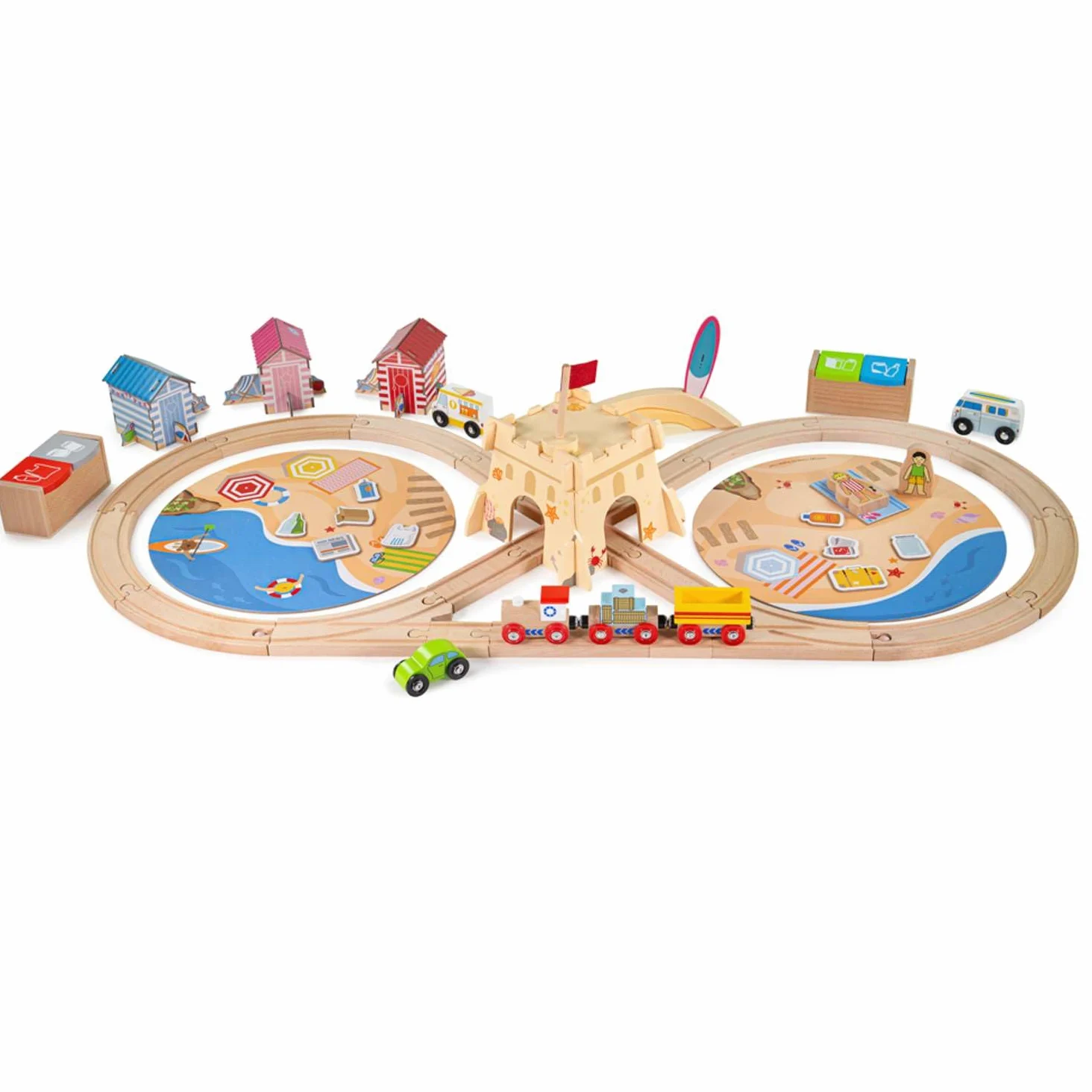 Bigjigs Rail Set di Treni Pulito costiero