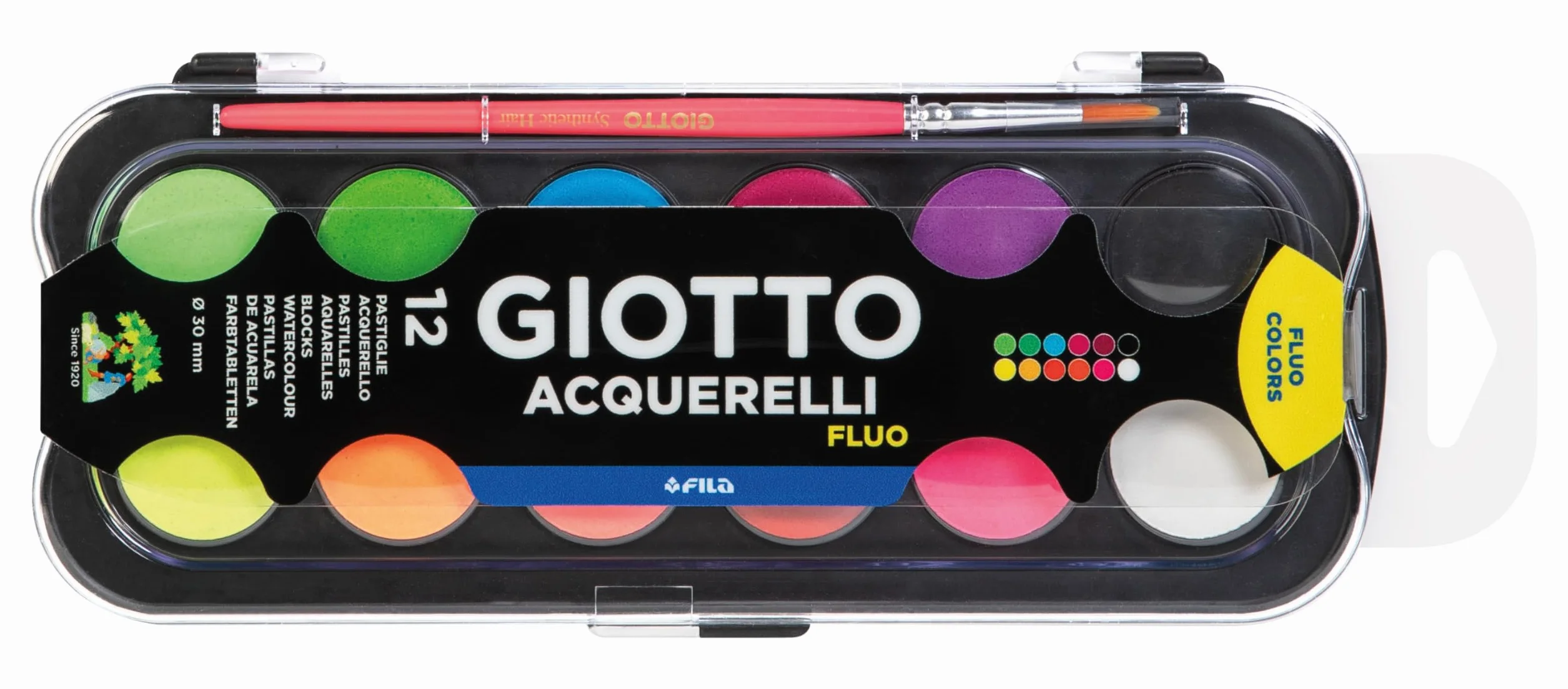 Giotto Acquerelli Fluo 12 pz