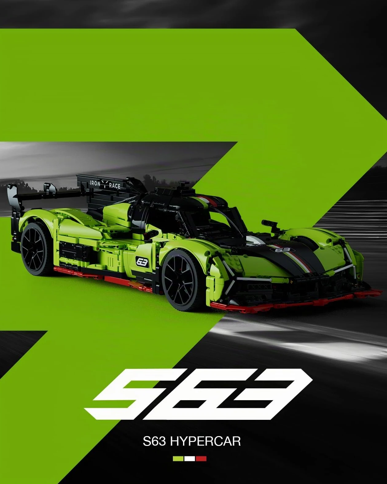 Nifeliz S63 Hypercar Modellino di Auto da Corsa per Adulti da Costruire, Auto Kit da Collezione Scala 1:8, Regalo per Uomo, Donna, Lui o Lei (3699 pezzi, NF10283)