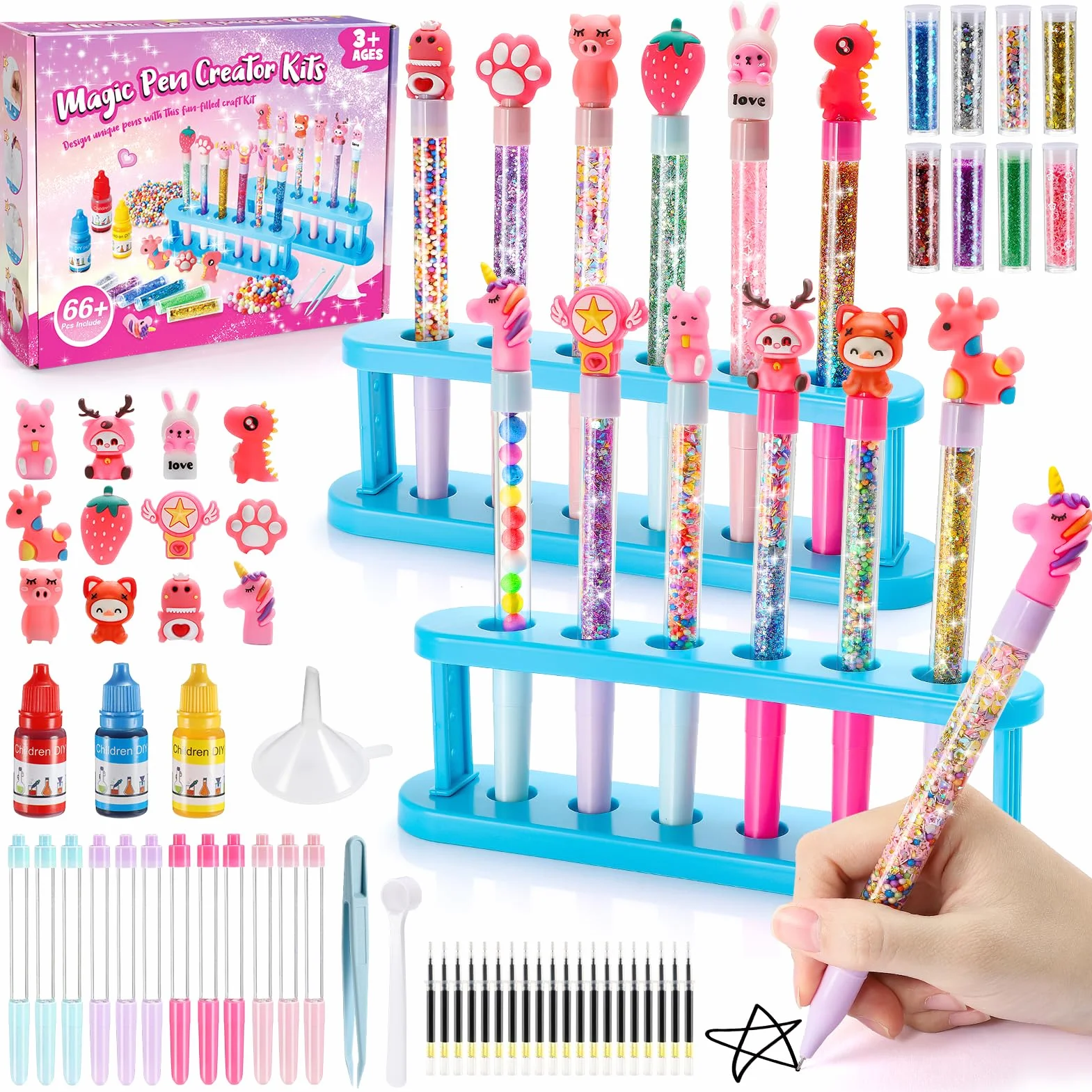 Laboratorio Delle Penne Fabbrica delle Penne 66+ Pezzi Set Regalo Bambina 5-12 Anni Creativi Giochi Cancelleria