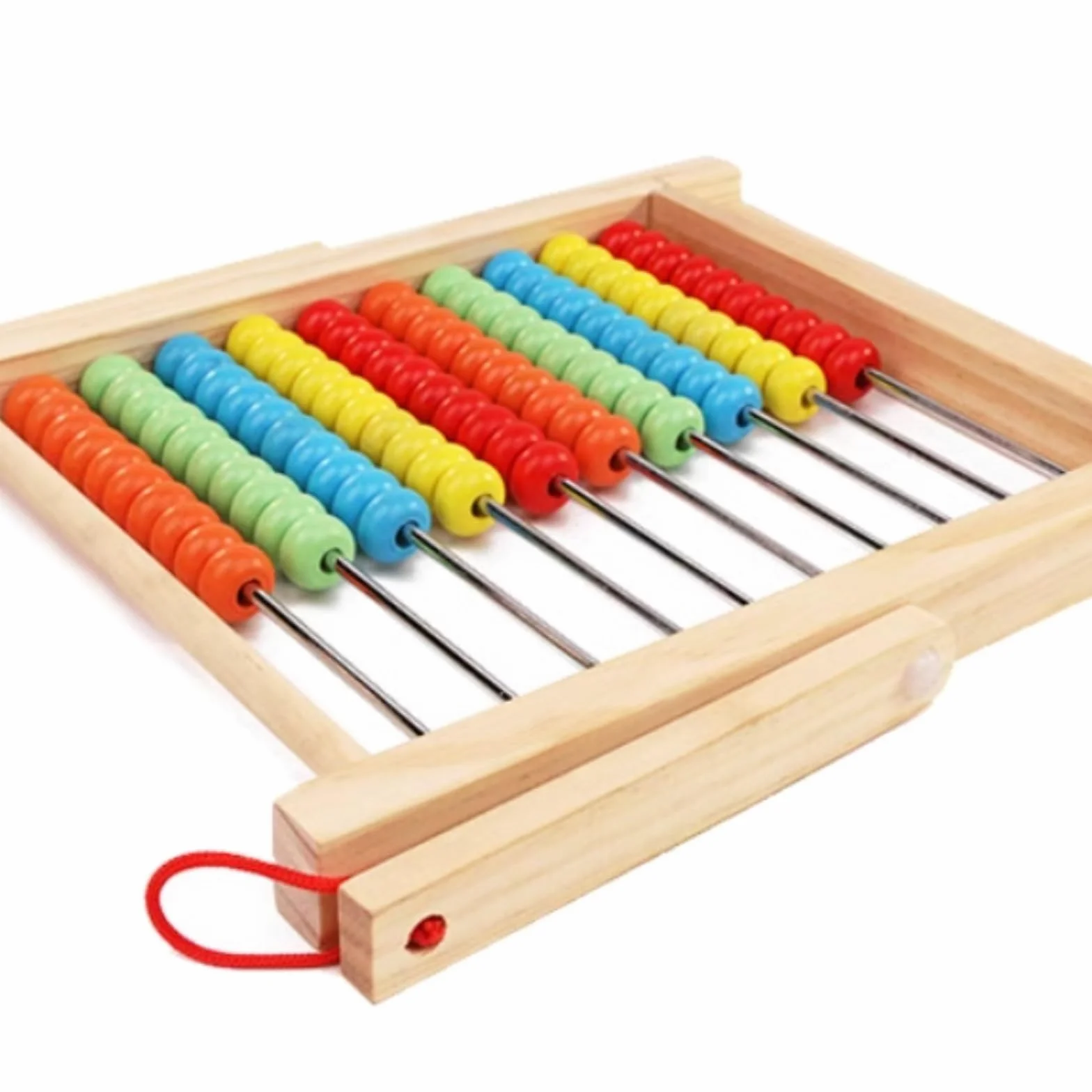 Abaco Pallottoliere Robusto Imparare La Matematica Abaco for Classe in Legno A 10 Righe for con Perline Multicolori Scuola Tradizionale