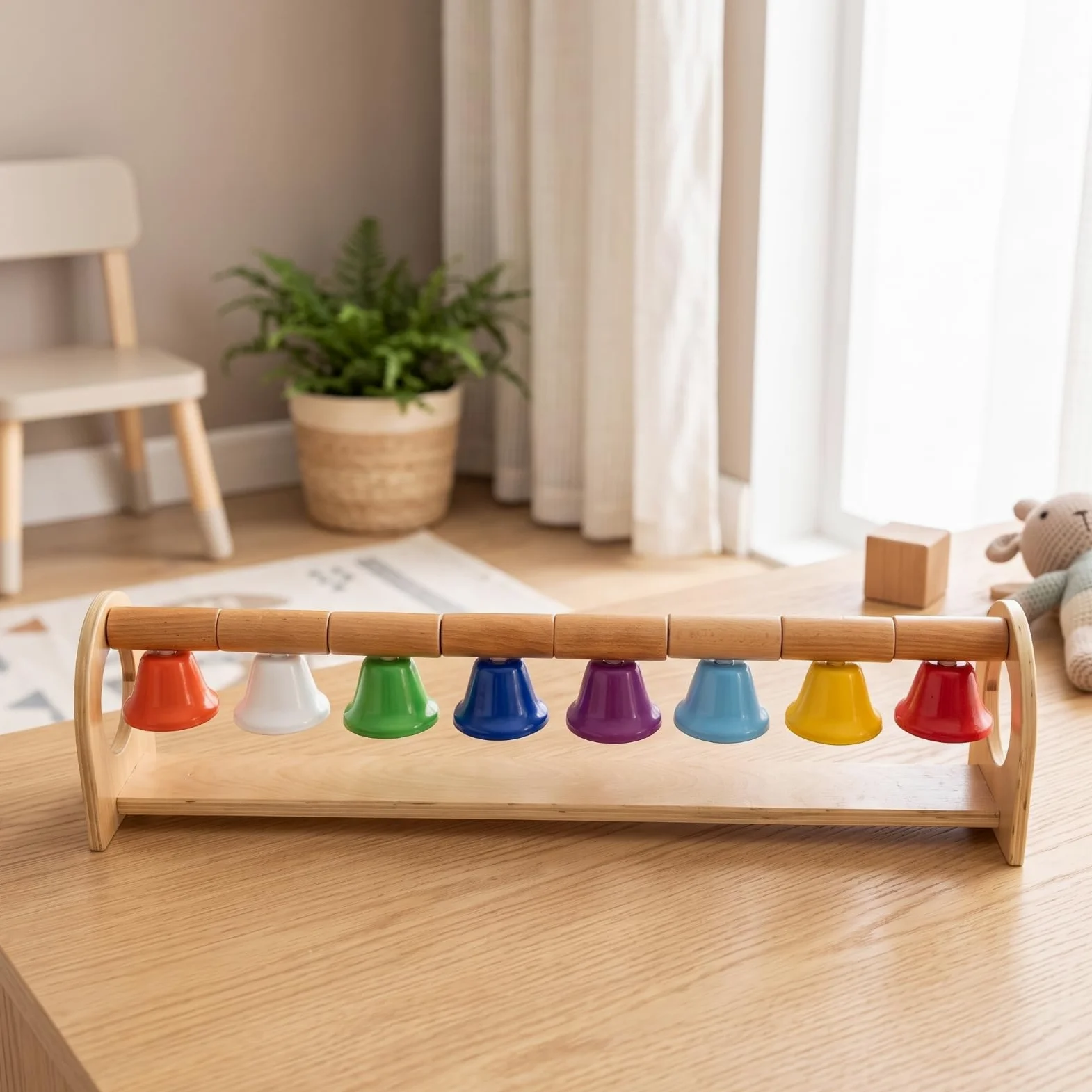Harilla Giocattolo Musicale Bambini Xilofono Percussioni Legno Metallofono Strumento Educativo per Coordinazione Occhio Mano E Pratica Del Battito Base Stabile Adatto a Asilo Aula Casa