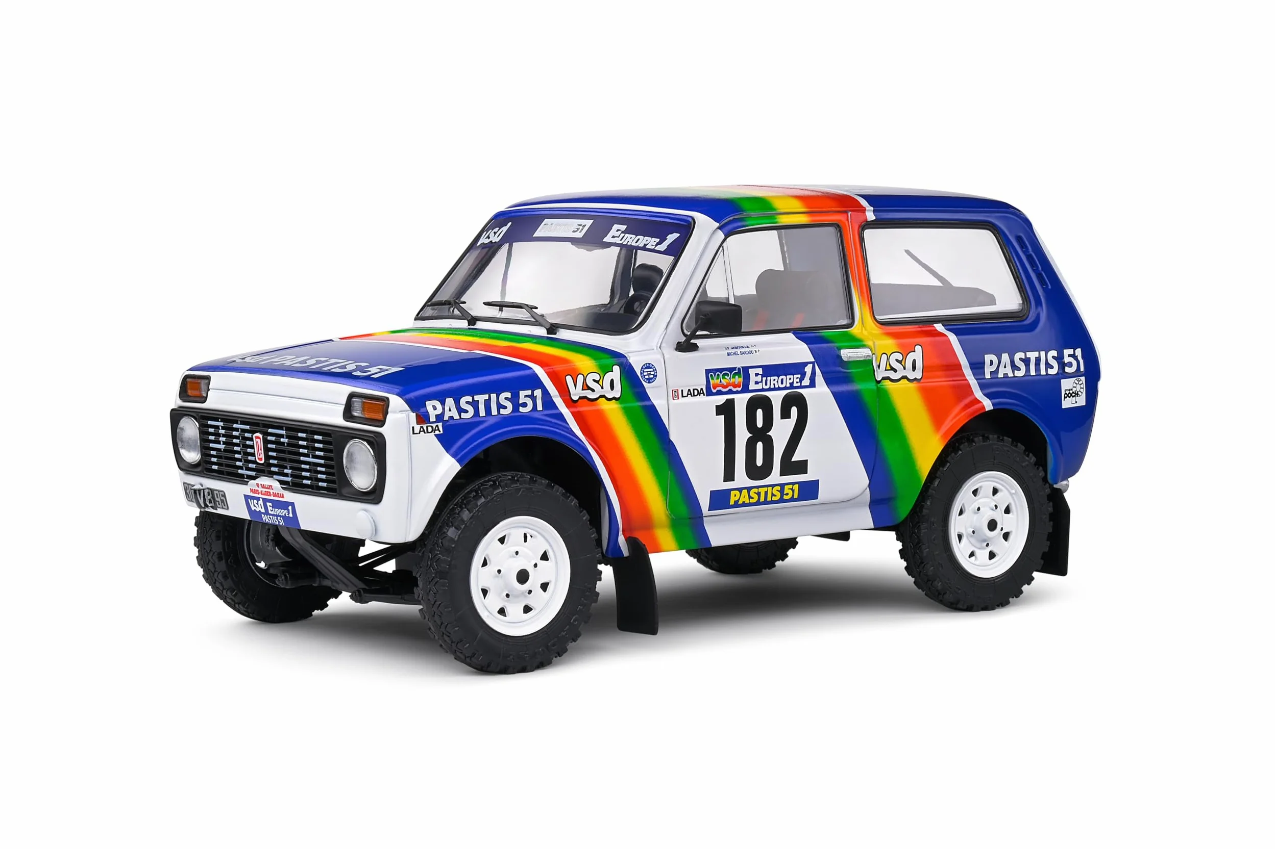 Solido 1:18 LADA NIVA White #182 GIOIELLA/SARDOU Parigi-Dakar 1984