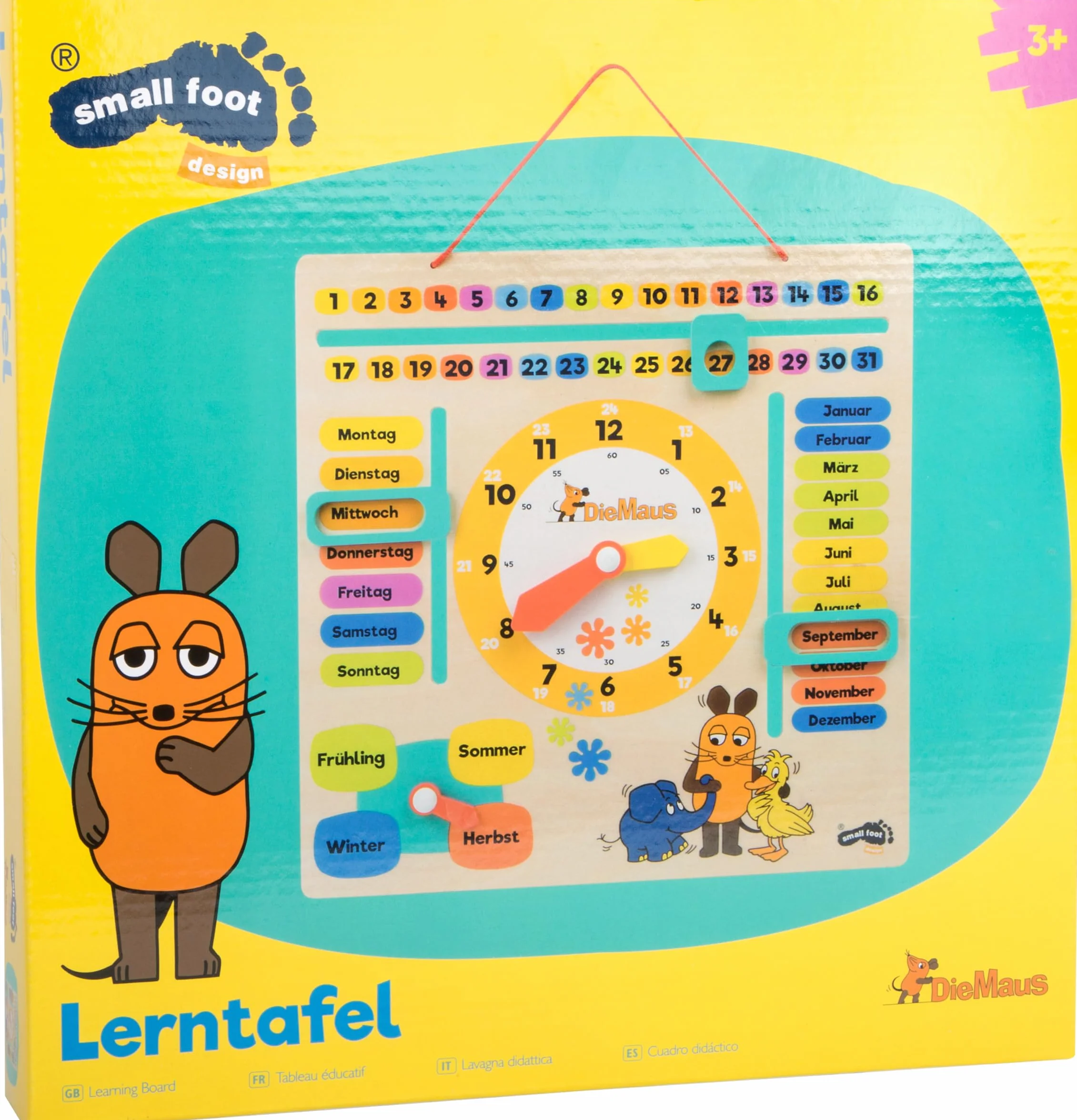 Die Maus Orologio didattico con calendario